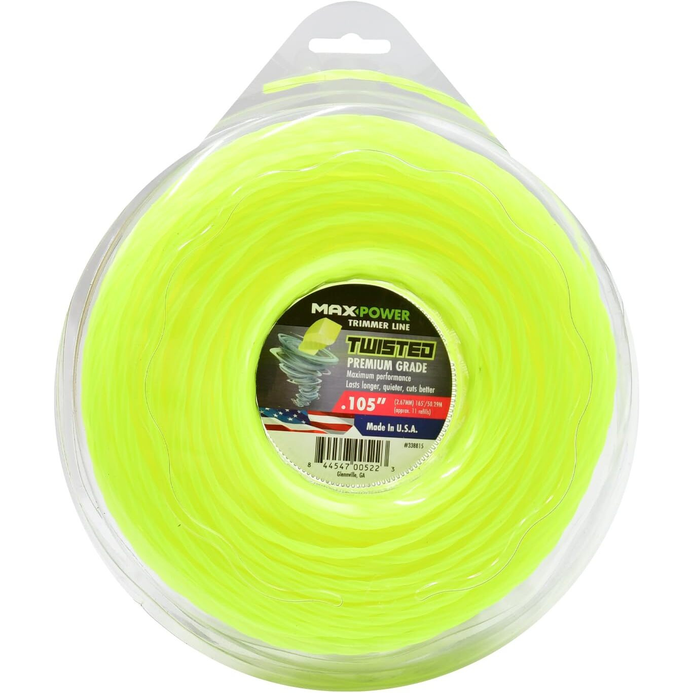 Maxpower 338815 Premium 105-Inch Twisted Trimmer Line 165-Foot Length
