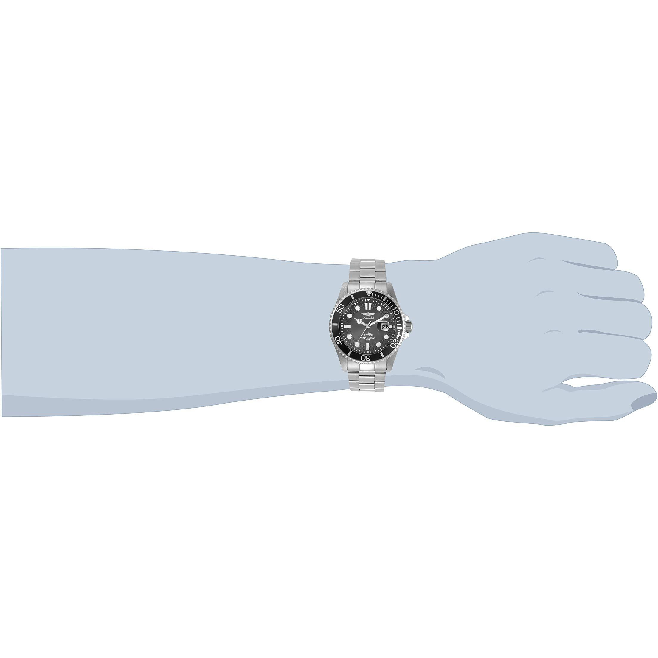 Invicta Men's Pro Diver 43Mm Stainless Steel Quartz Watch, Silver (Model 30806)