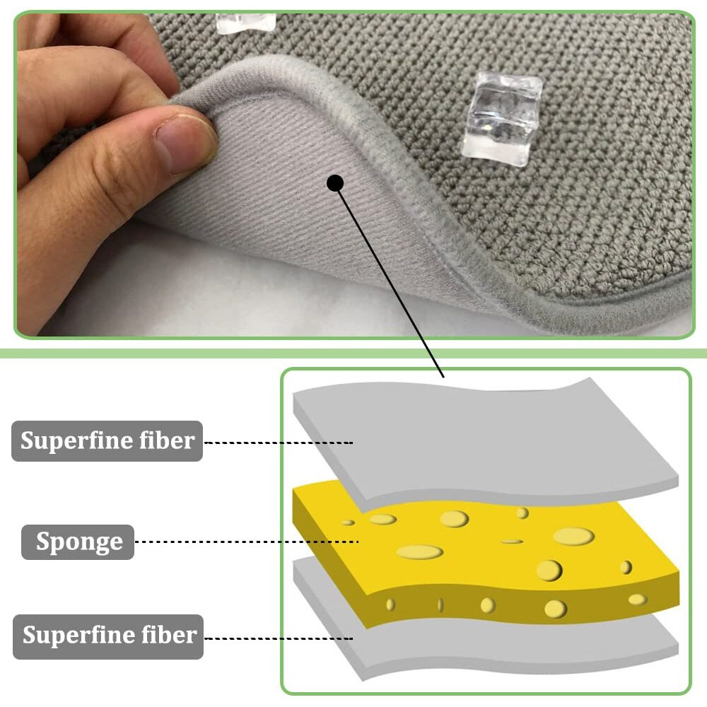 3 Pack Dish Drying Mat,Absorbent Microfiber Dishes Drainer Mats For Kitchen Counter Large Size 20 X 15 Inch,Dish Drying Pad(Beige/Grey/Blue)