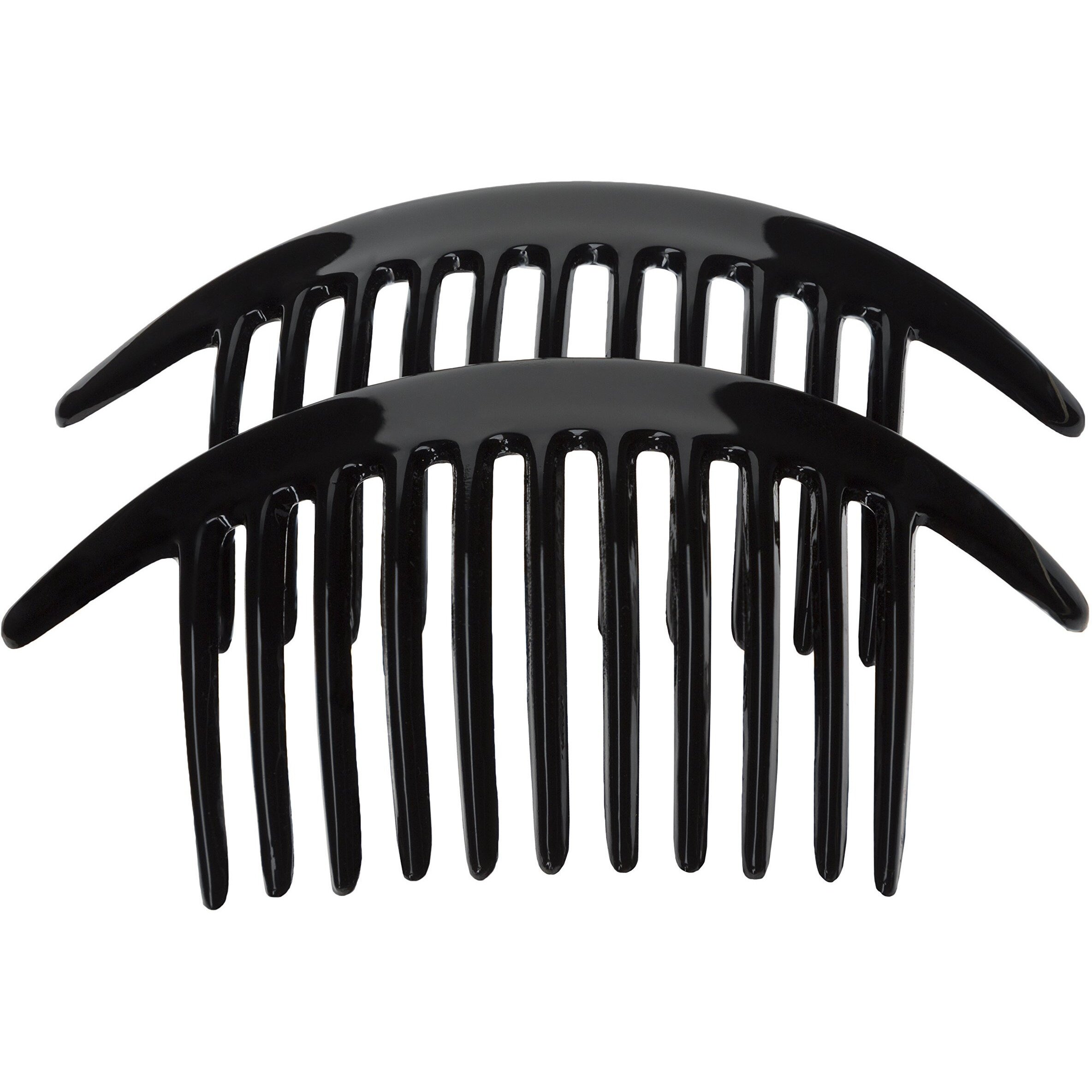 France Luxe Belle Interlocking Comb Pair - Black
