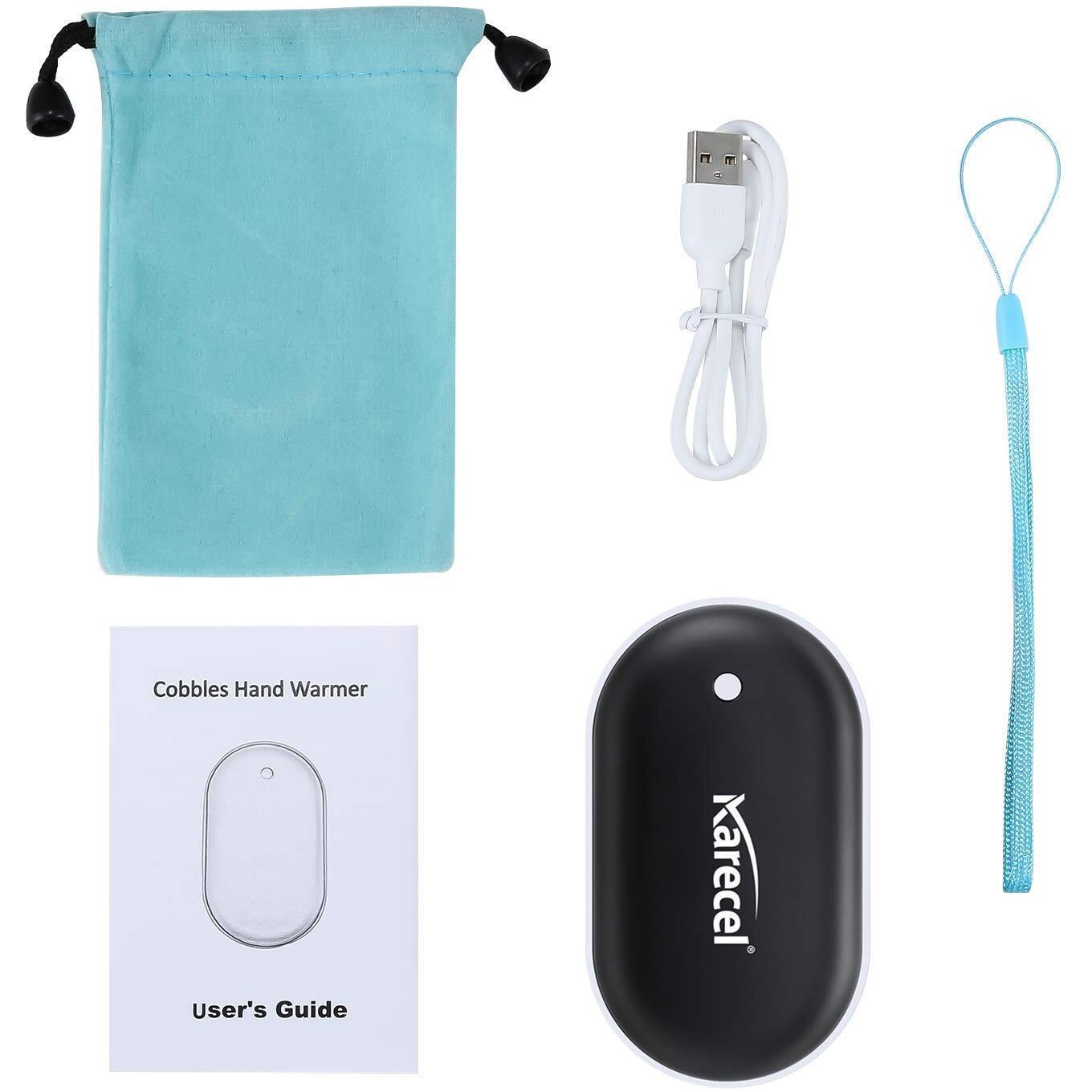 Karecel Rechargeable Hand Warmers, Electric Hand Warmer 5200Mah Powerbank Reusable Handwarmers, Portable Usb Hand Warmer Heater Battery Pocket Warmer, Best Gifts For Men And Women In Cold Winter