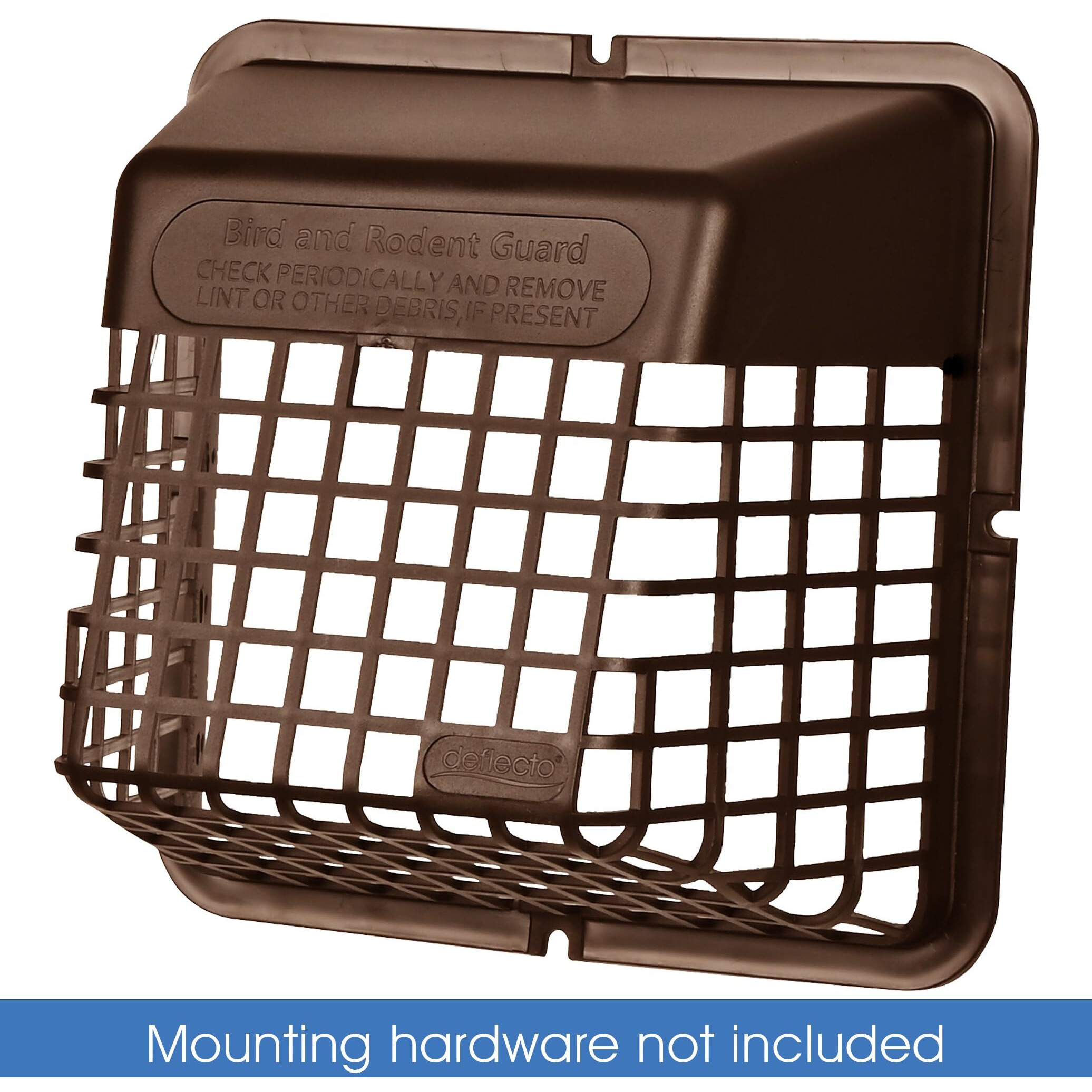 Deflecto Universal Bird Guard Dryer Vent Cover, For Use With 4 Inches Clothes Dryer Vents, Brown (Ubgbb)