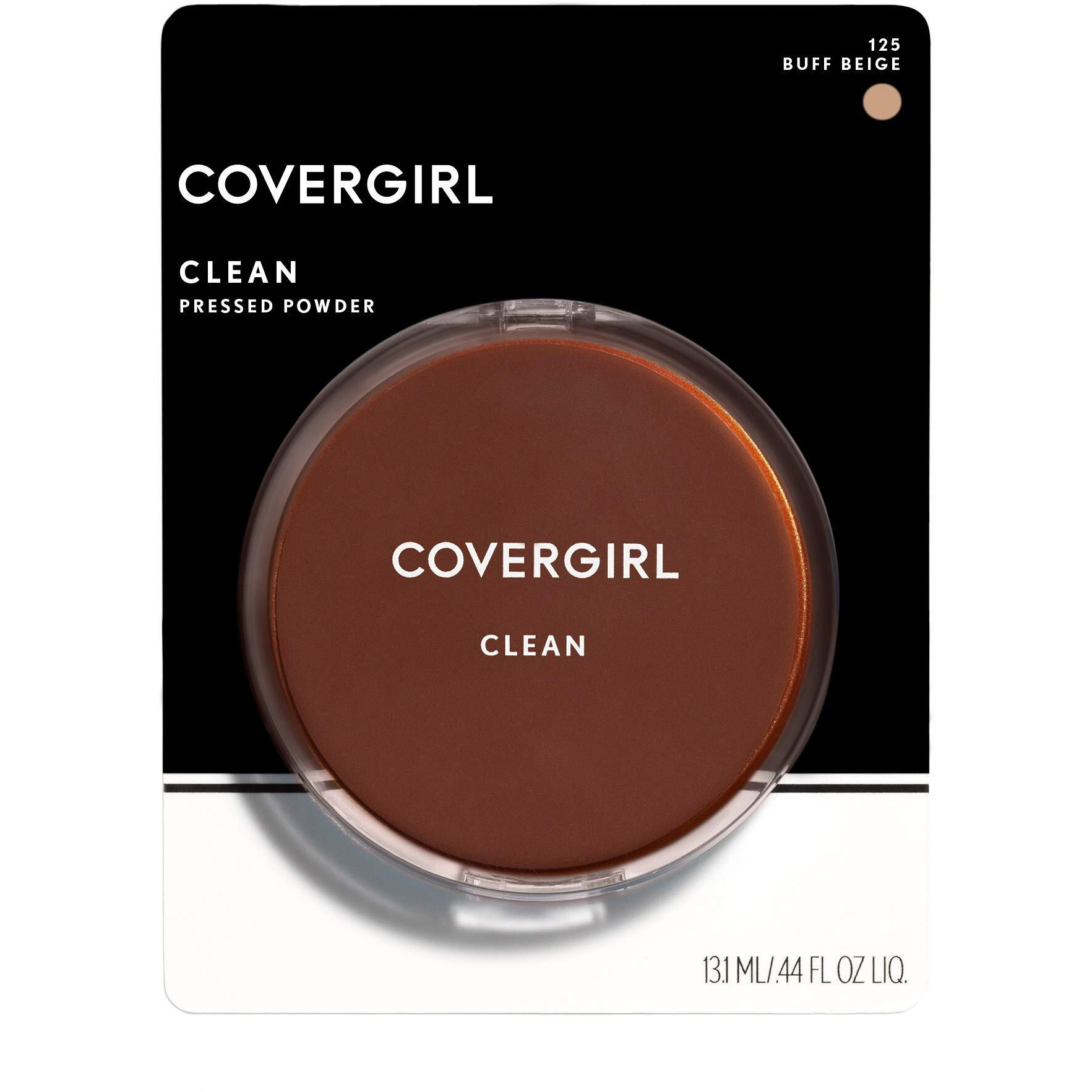 Covergirl Clean Pressed Powder Foundation, 125 Buff Beige, 0.39 Fl Oz