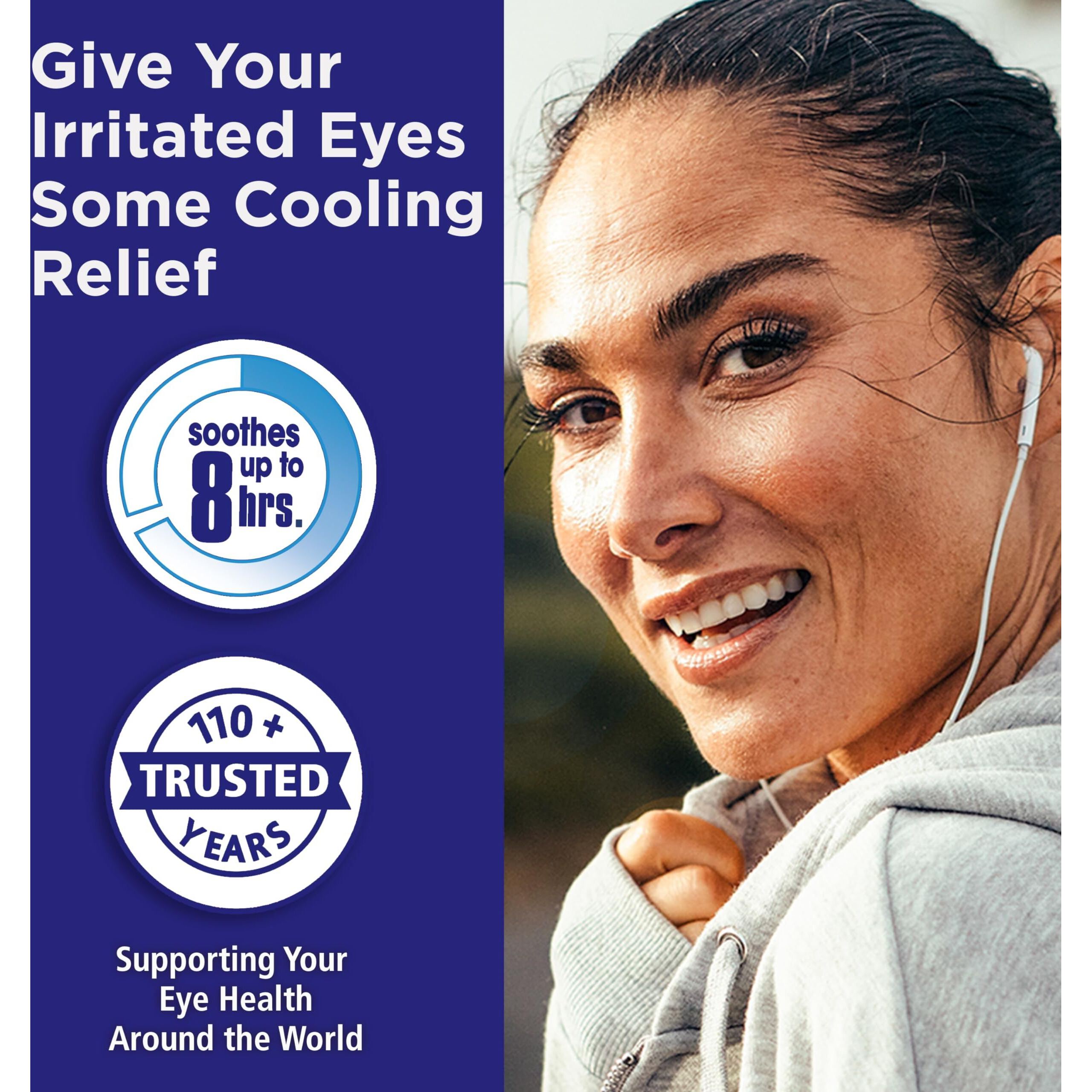 Rohto All-In-One Multi-Symptom Cooling Eye Drops, All-In-One Astringent, Lubricant & Redness Reliever Eye Drops For Irritated, Dry, Burning, Watery, Itchy, Red, Gritty Eyes, 0.4 Fl Oz Bottle