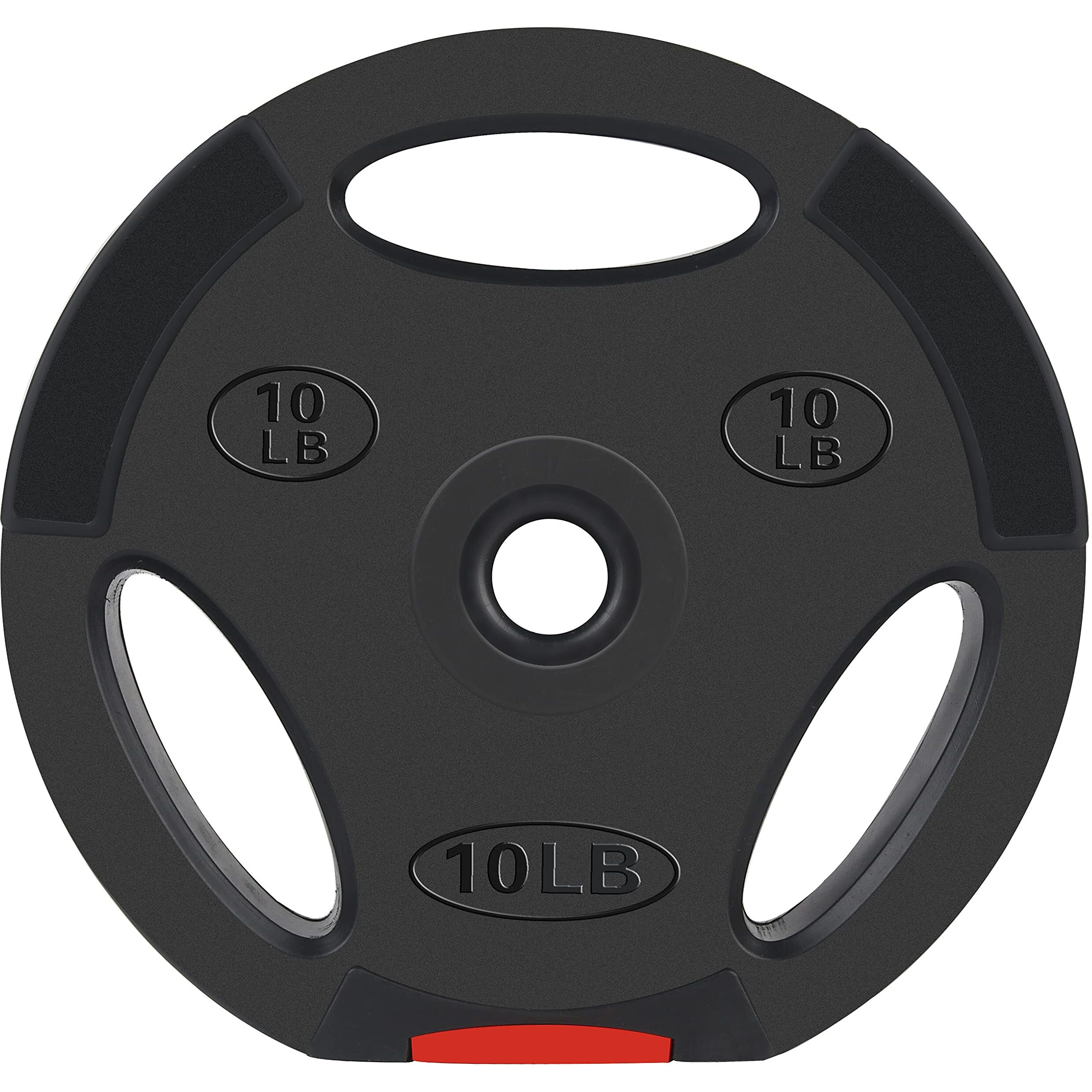 Signature Fitness Vinyl Standard 1-Inch Plate Weight Plate For Strength Training And Weightlifting, 10-Pound, Pair