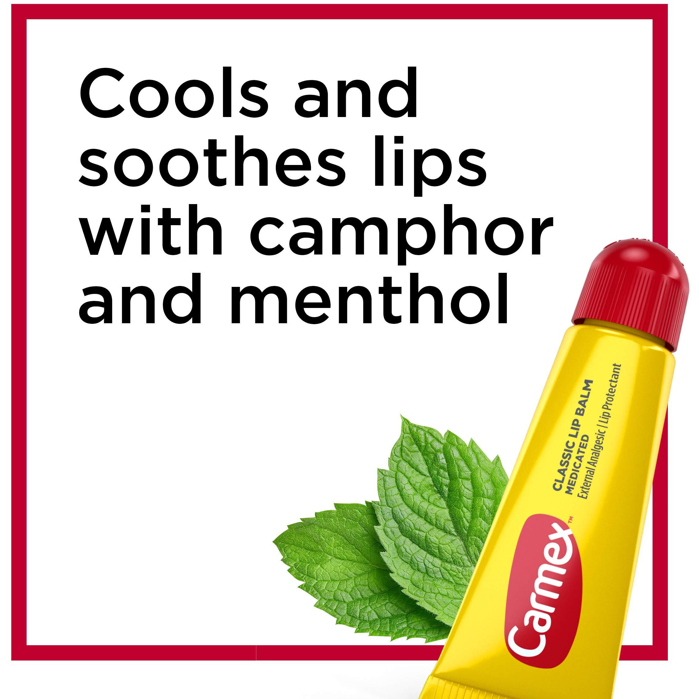 Carmex Medicated Lip Balm Tubes, Lip Moisturizer For Dry, Chapped Lips, 0.35 Oz - (2 Packs Of 3)