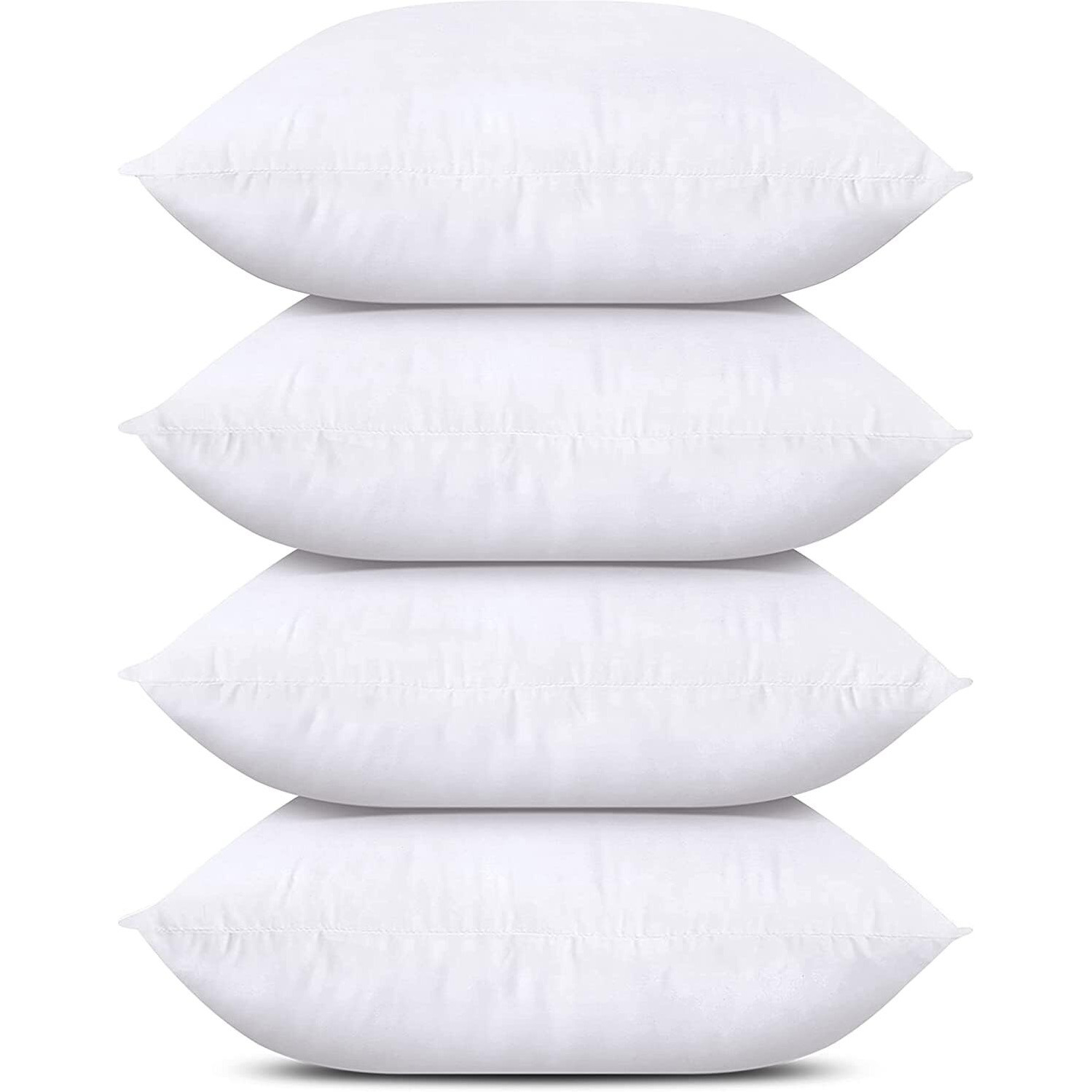 Utopia Bedding Throw Pillows (Set Of 4, White), 16 X 16 Inches Pillows For Sofa, Bed And Couch Decorative Stuffer Pillows