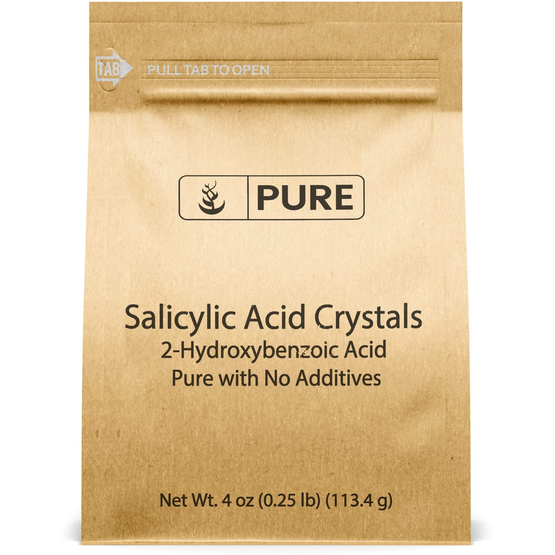 Pure Original Ingredients Salicylic Acid Crystals (4 Oz) 2-Hydroxybenzoic Acid, Always Pure, No Fillers Or Additives