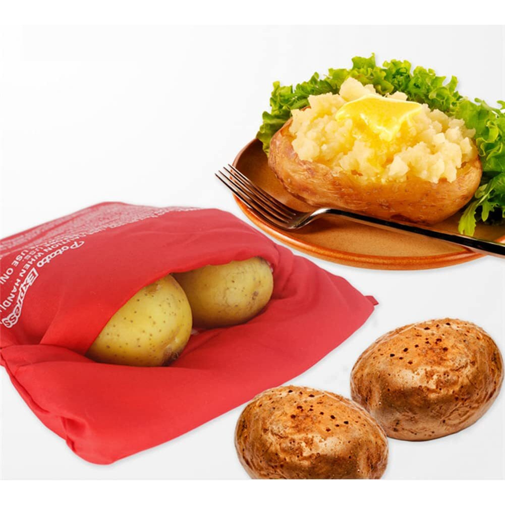 Xingzi Microwave Potato Cooker Bag 4Pcs Reusable And Washable Express Saving Time Baking Fabric Pouch Bag For Any Type Of Potatoes Bake Bags Perfect Potatoes Just In 4 Minutes