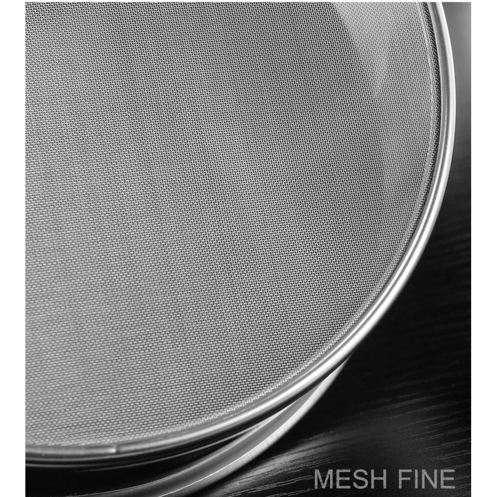 Falytemow Flour Sifter Round Flour Sieve Strainer With 60 Mesh Premium Rustproof Stainless Steel Fine Mesh For Baking 7.87 Inch Diameter X 2 Inch High