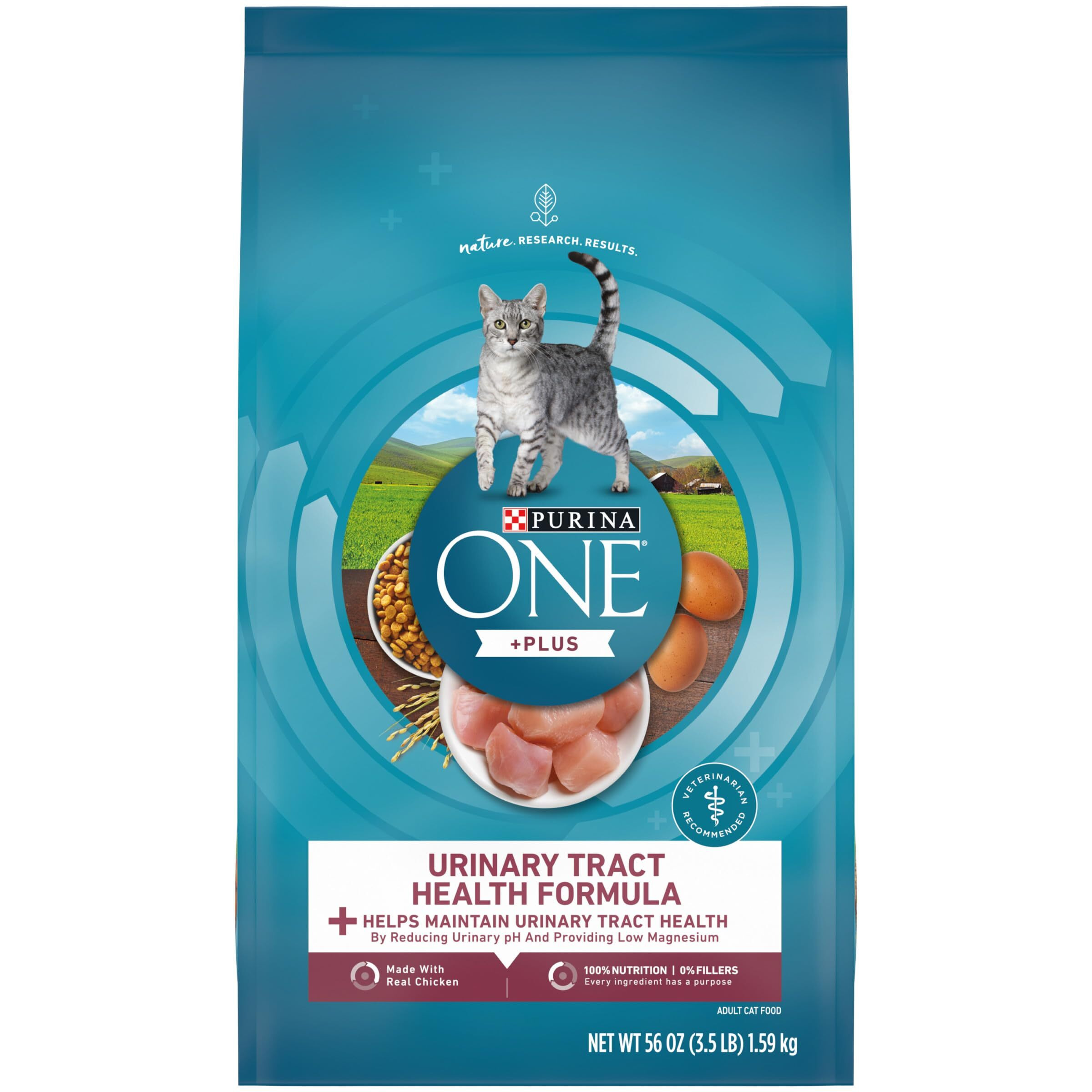 Purina One High Protein Dry Cat Food, +Plus Urinary Tract Health Formula - 3.5 Lb. Bag