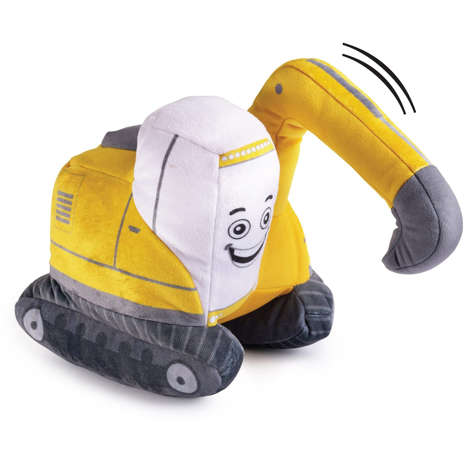 Plush Creations Excavator Toy Figure, Plush Construction Stuffed Truck, Interactive Excavator Truck Toy For Toddlers