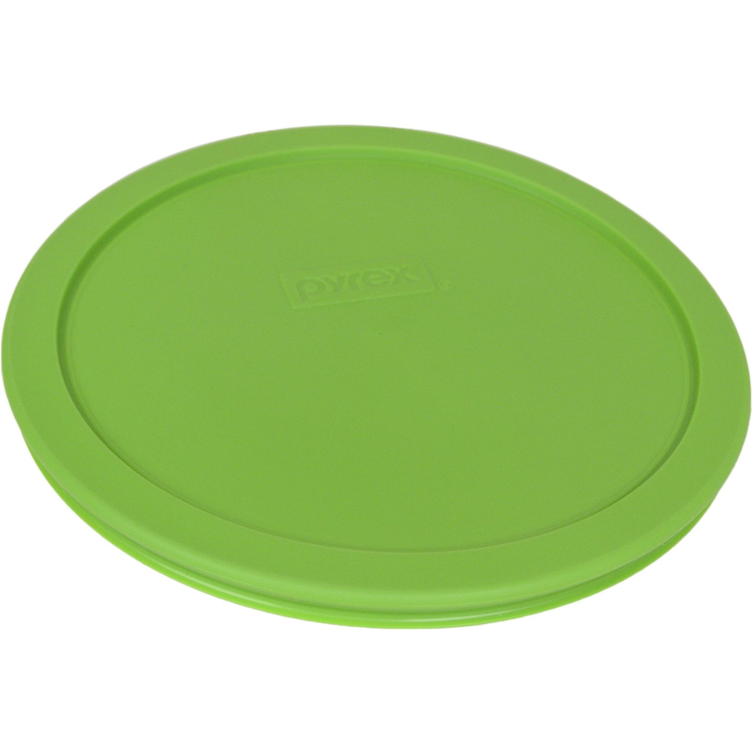 Pyrex (1) 7402-Pc Green, (1) 7200-Pc Lawn Green, & (1) 7201-Pc Edamame Green Plastic Storage Lid, Made In Usa