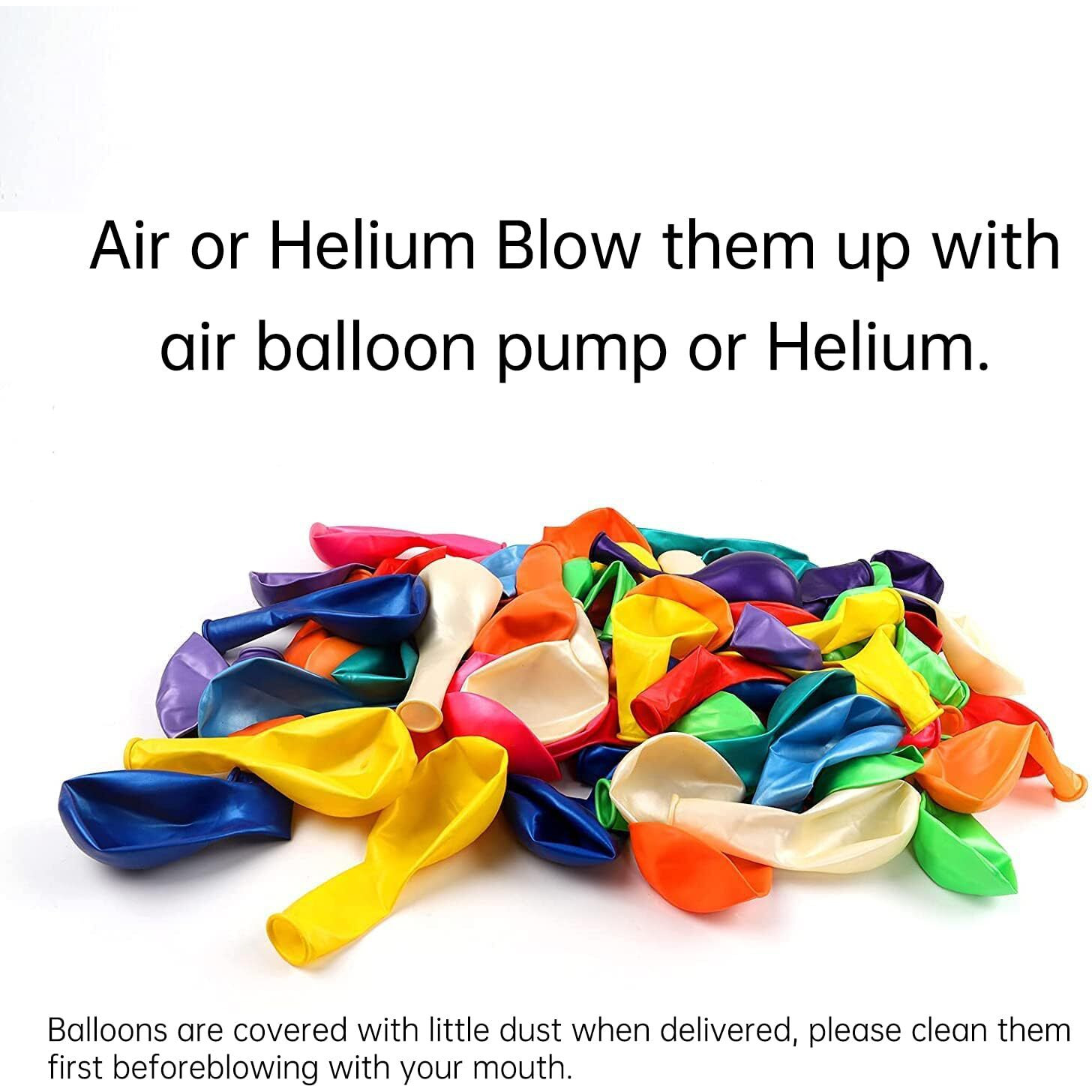 Rubfac 120 Balloons Assorted Color 12 Inches Rainbow Latex Balloons, 12 Bright Color Party Balloons For Birthday Baby Shower Wedding Party Supplies Arch Garland