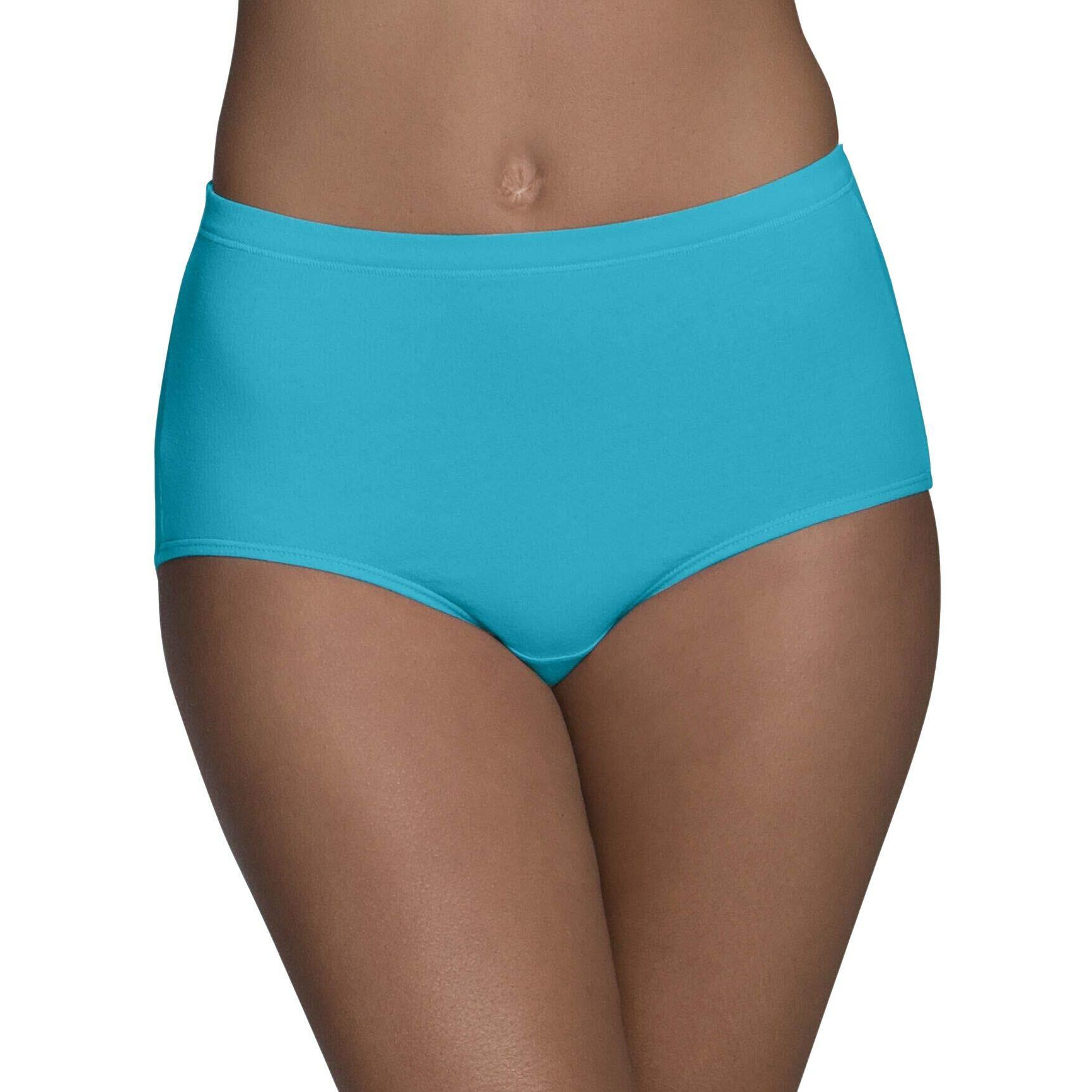 Fruit Of The Loom Womens Breathable Underwear, Regular, Brief - Cotton Mesh - 6 Pack Assorted Colors, 8 Us