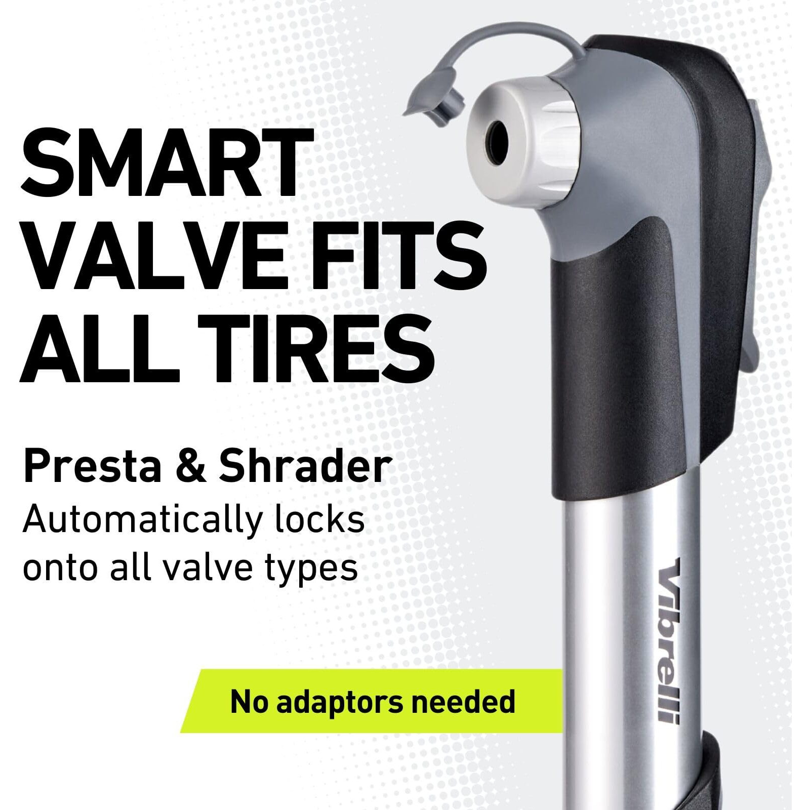 Mini Bike Pump & Glueless Puncture Repair Kit - Presta & Schrader Bicycle Pump - 120 Psi Tire Pump For Road & Mtb - No Valve Changing Needed