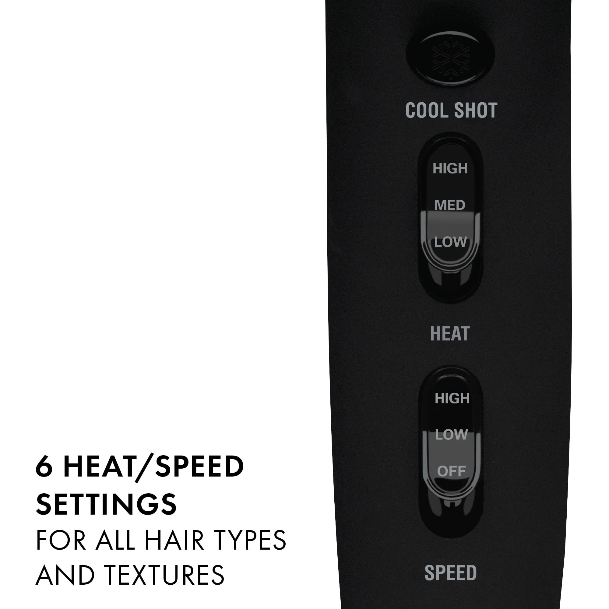 Hot Tools Professional Rainbow Turbo Ceramic Hair Dryer | Less Frizz, For Shiny, Healthy-Looking Hair | Powerful And Quiet Blowouts For Fast & Easy Styling (1875 Watts)