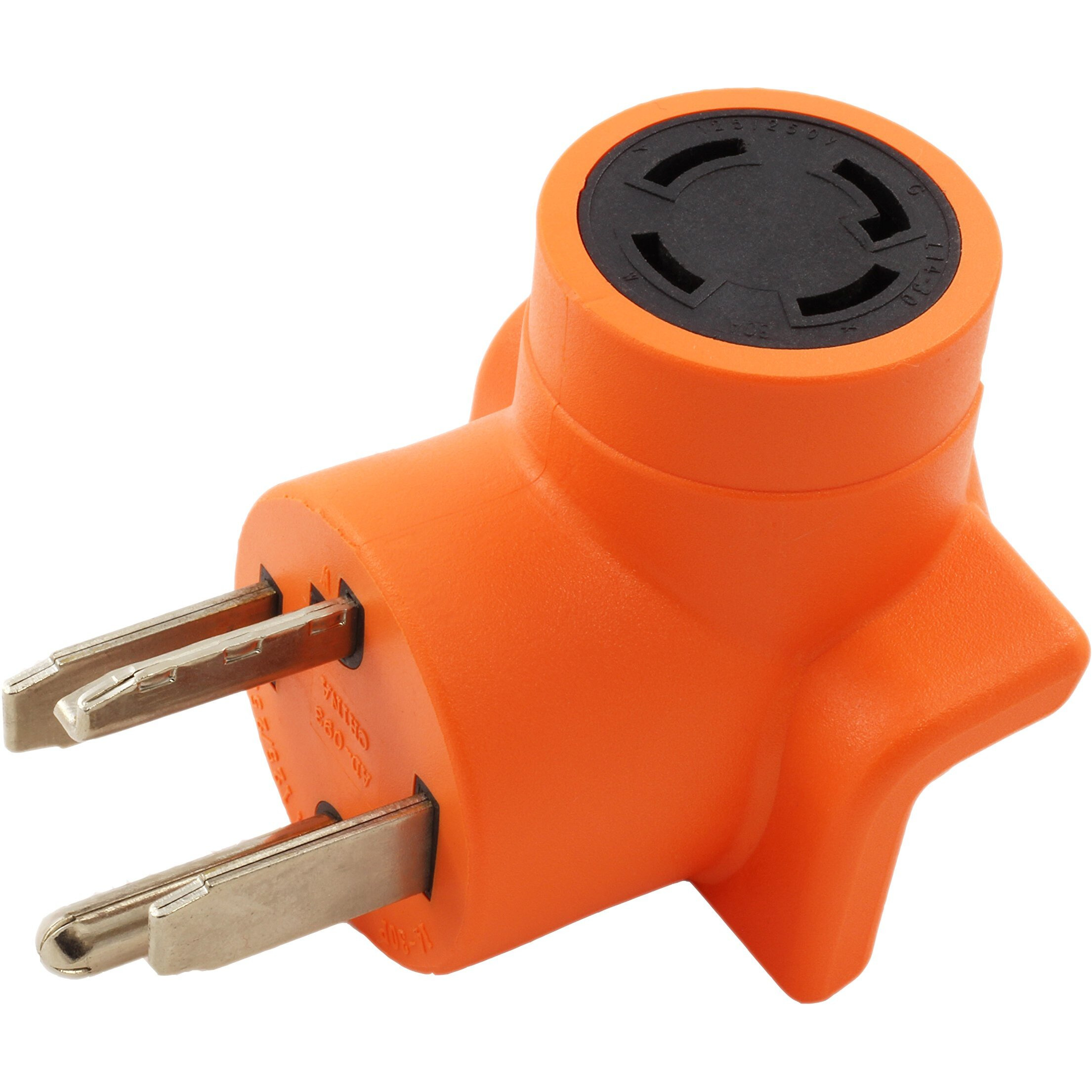 Ac Works 30 Amp 4-Prong Dryer Wall Outlet Adapter (To L14-30 30A 4-Prong Locking)