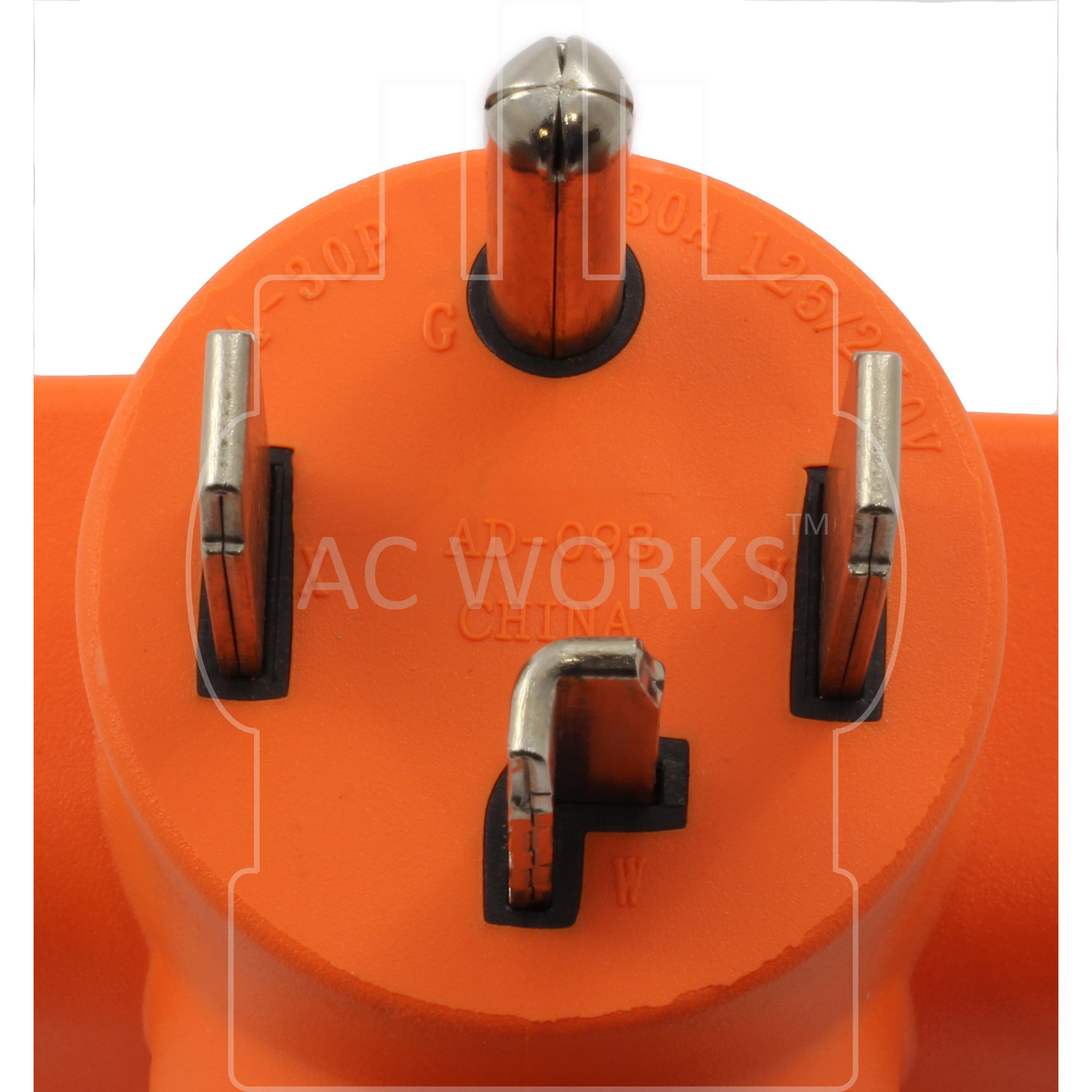 Ac Works 30 Amp 4-Prong Dryer Wall Outlet Adapter (To L14-30 30A 4-Prong Locking)