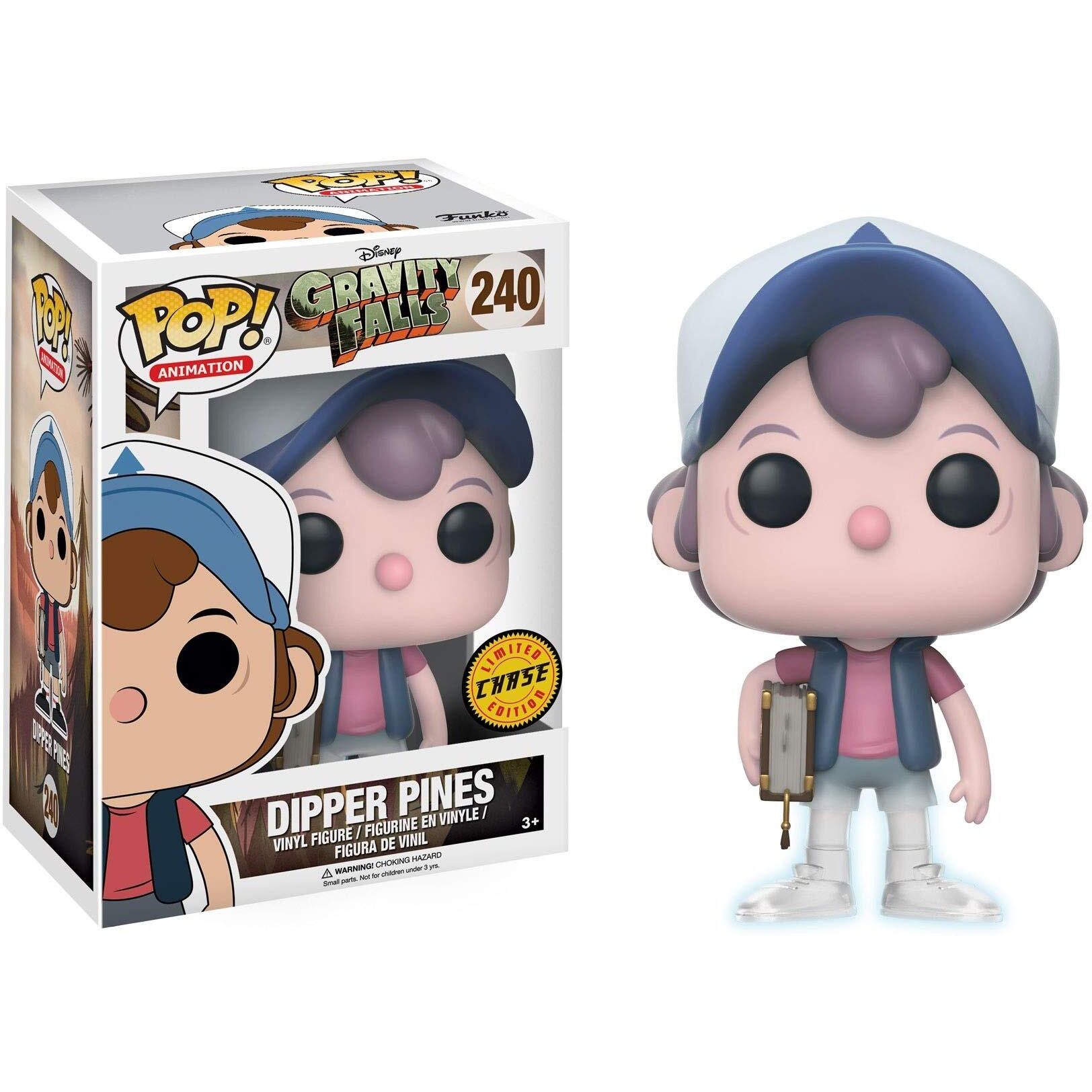 Funko Gravity Falls Pop Animation Dipper Pines Vinyl Figure 240 [Regular Version], Styles May Vary, Multicolor, Standard (12373)