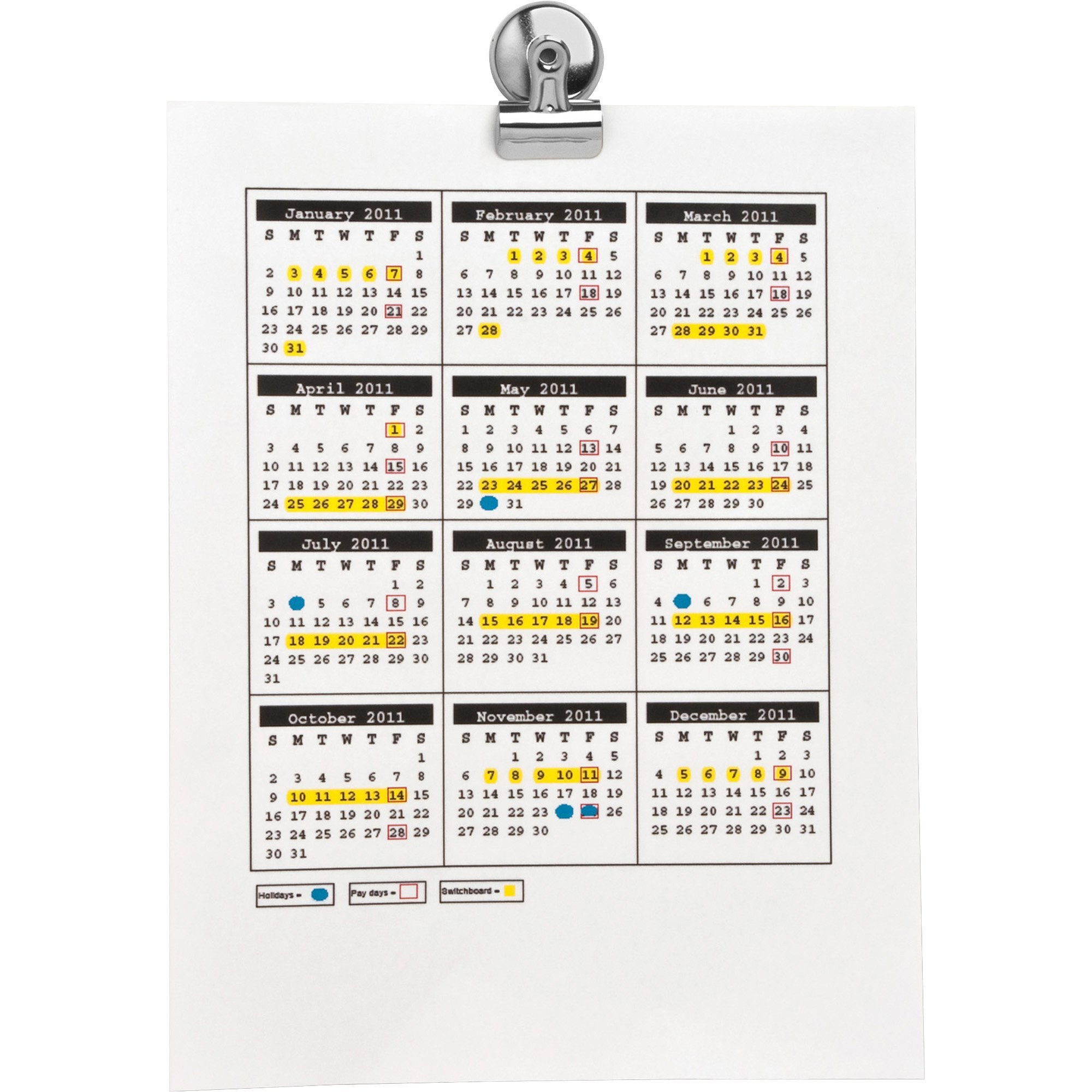 Business Source Bsn58506 - Magnetic Grip Clips Pack