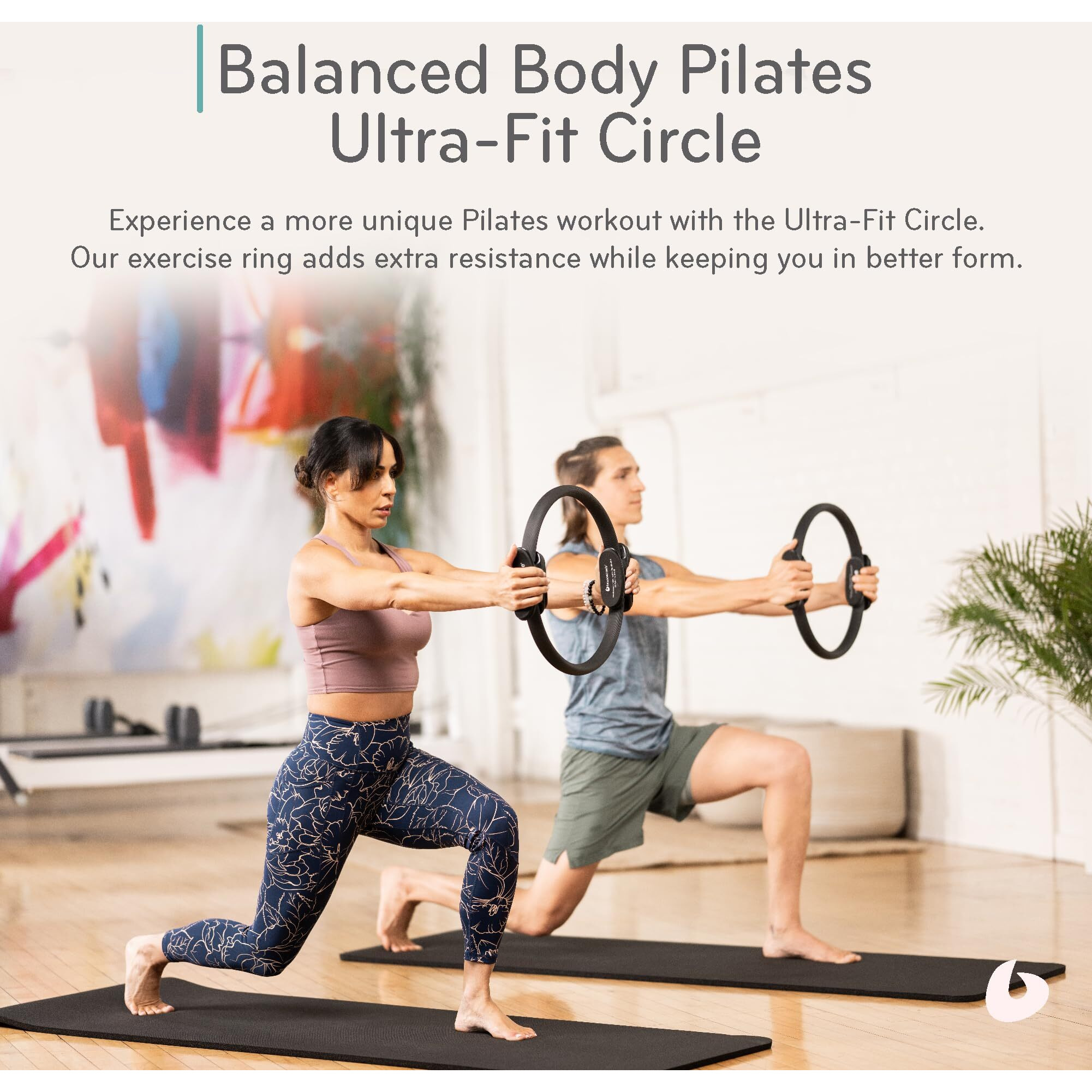 Balanced Body Ultra-Fit Circle, Pilates Ring Resistance Trainer, Upper-Body And Leg Workout Equipment, Leg Exercise Equipment, Pilates Equipment For Home Or Studio Use, 15-Inch Diameter