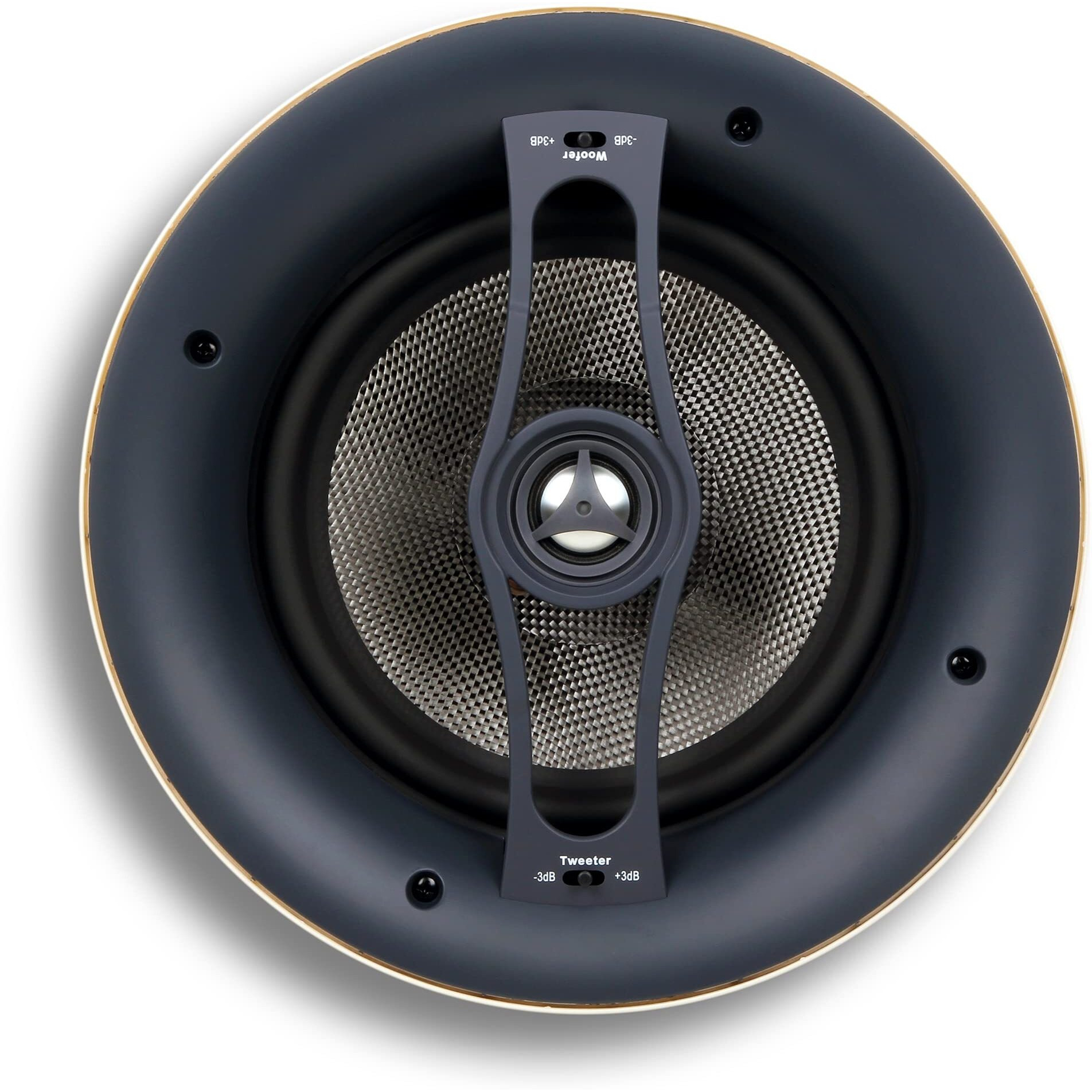 Micca Reference Series R-8C 2-Way In Ceiling In Wall Speaker, 8 Inch Woofer, 1-Inch Pivoting Aluminum Dome Tweeter, Tone Controls, 9.5-Inch Cutout Diameter, Each, White
