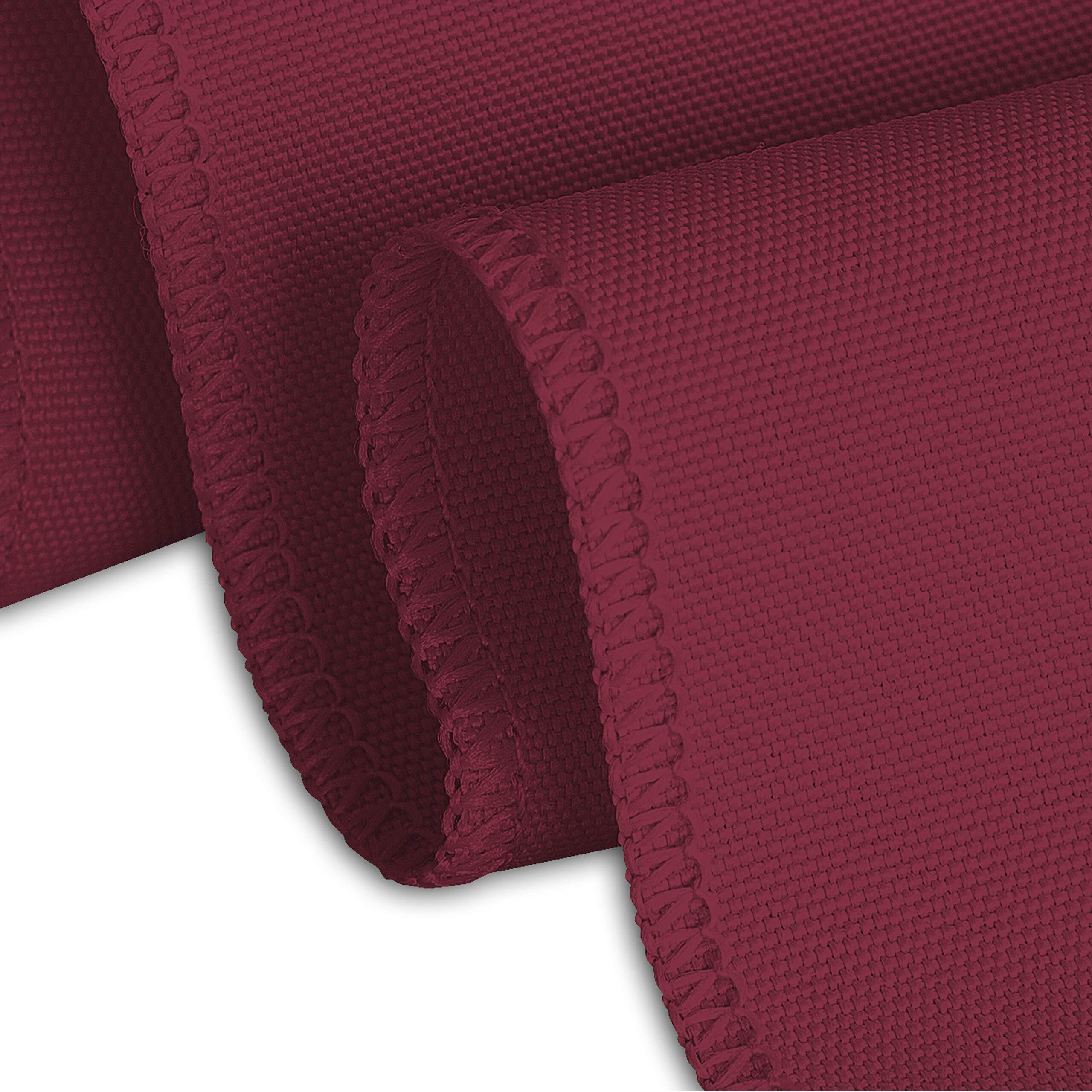 Linentablecloth 70-Inch Round Polyester Tablecloth Burgundy