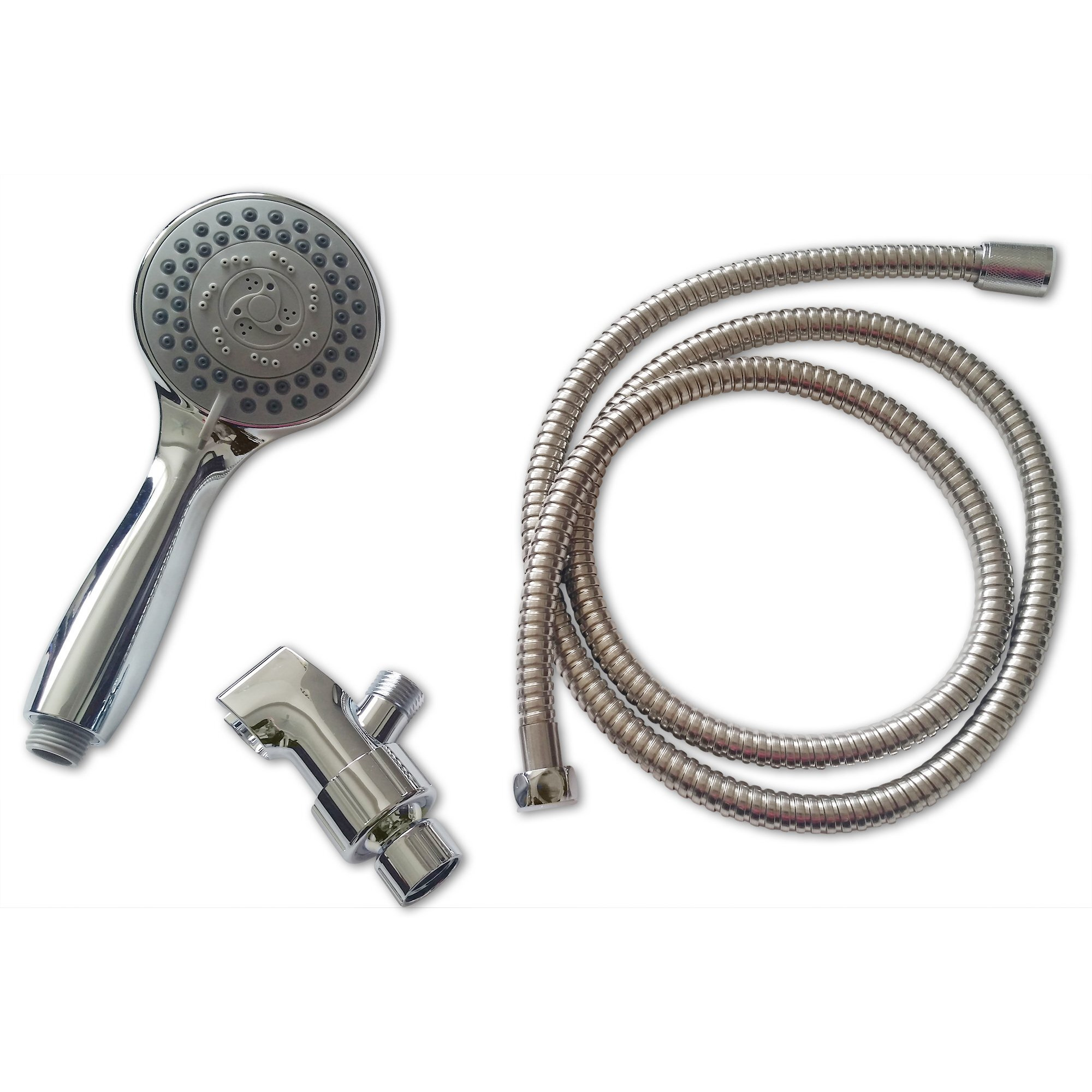 Shower Head - Handheld Rainfall High Pressure And Flow With Removable Water Restrictor - Powerful/Detachable Hand Held Chrome Showerhead For Best Rain Massage And Relaxation