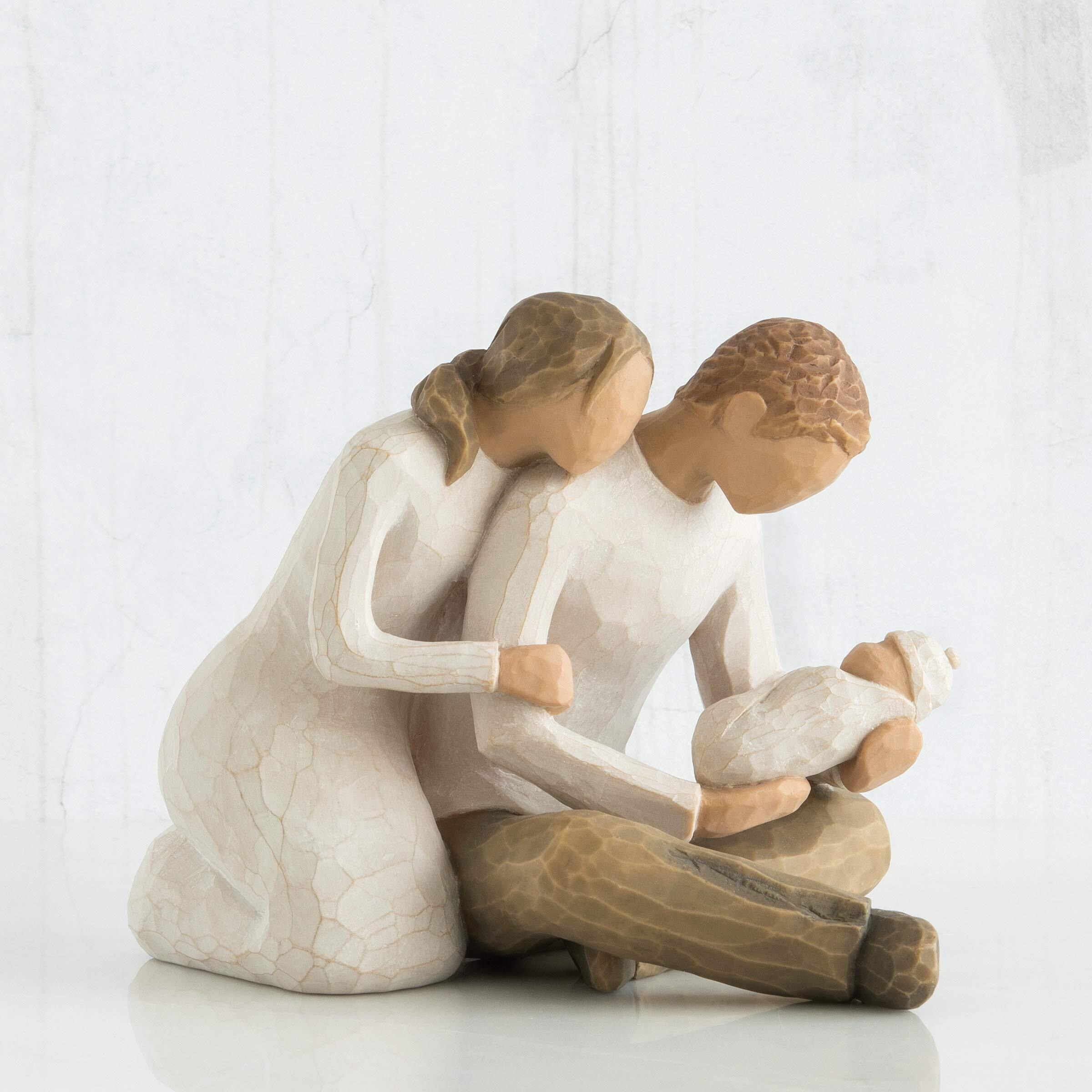 Willow Tree New Life, Celebrating The Miracle Of New Life, A Gift For First Time Parents Or Those Growing Their Families, Loving Relationships Between Parents And Child, Sculpted Hand-Painted Figure