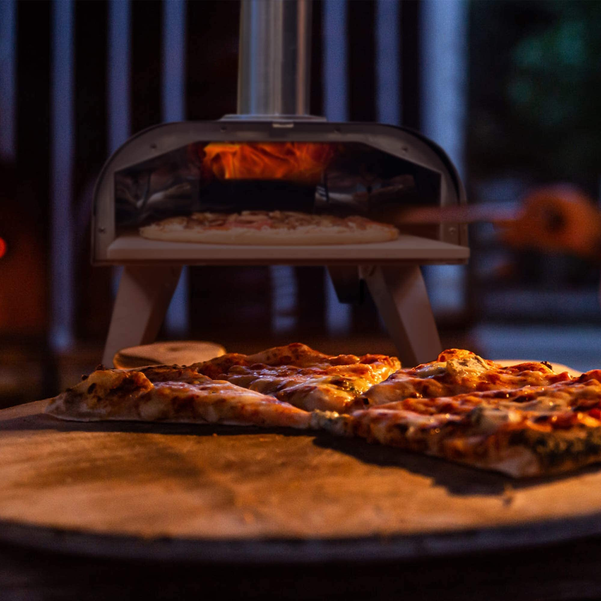 Big Horn Outdoors Pizza Ovens Wood Pellet 12    Pizza Oven Cooking Pizza Maker Portable Stainless Steel Pizza Grill, Silver Portable Party Use