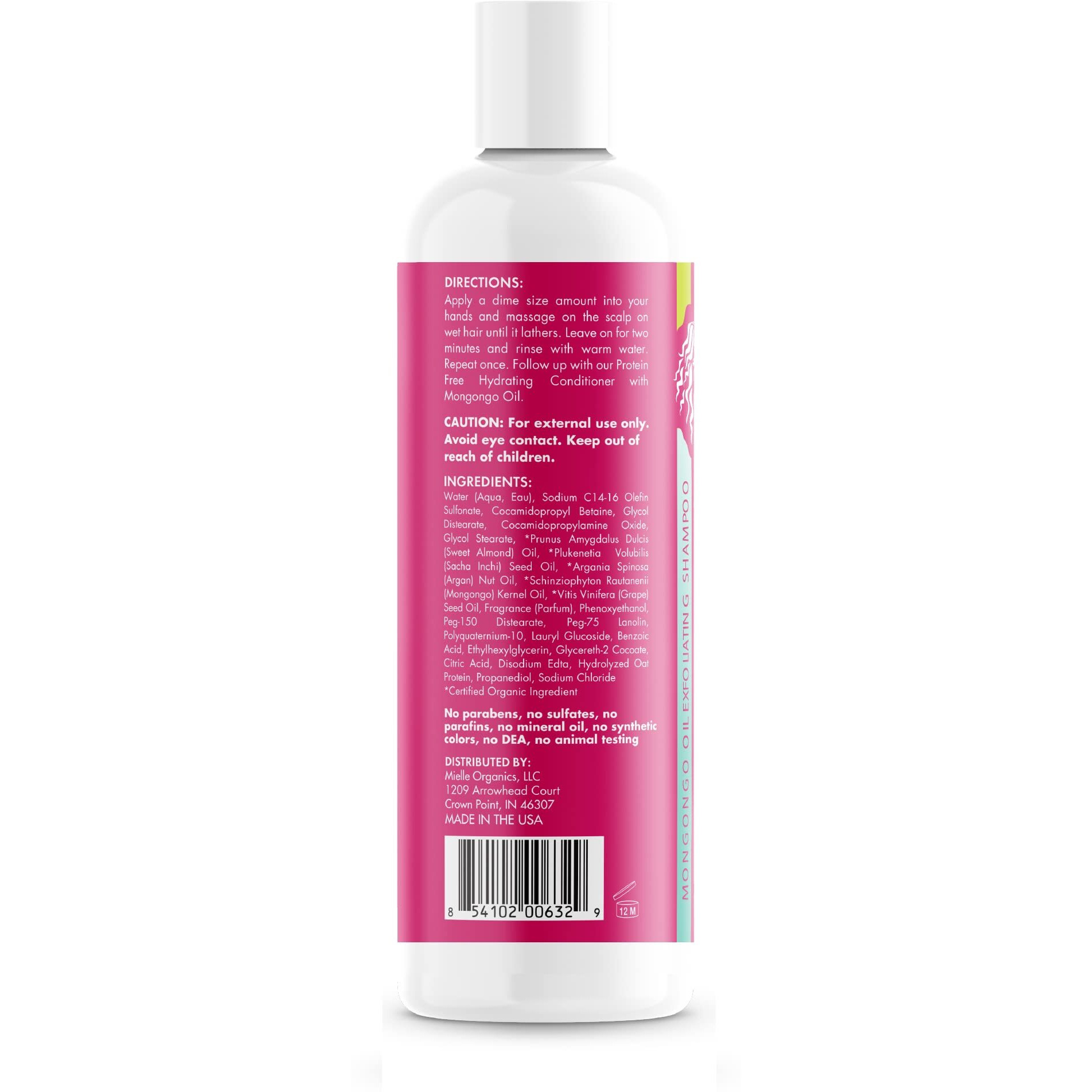 Mielle Organics Mongongo Oil Exfoliating Shampoo, 8 Ounces