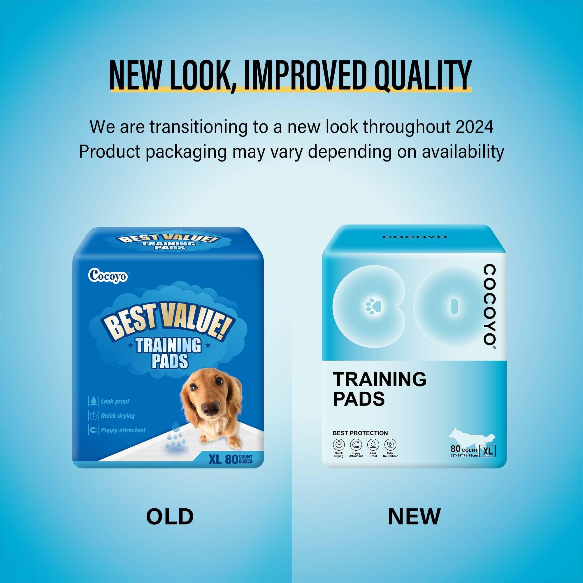 Cocoyo Best Value Training Pads, 28"" By 34"" Xl, 40 Count,Blue And White, Packaging May Vary