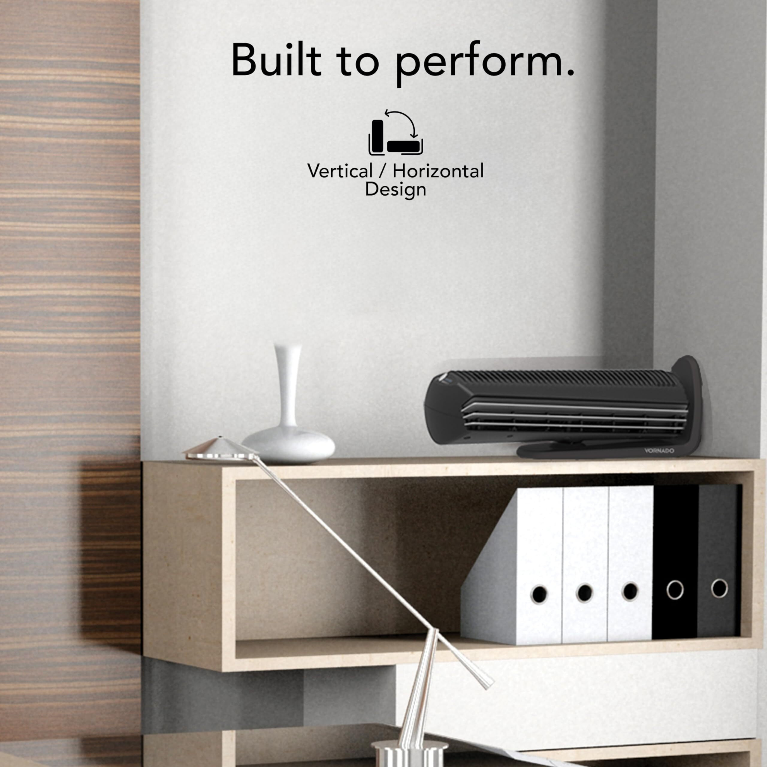 Vornado Duo Small Room Tower Air Circulator Fan, Black, 14 In.