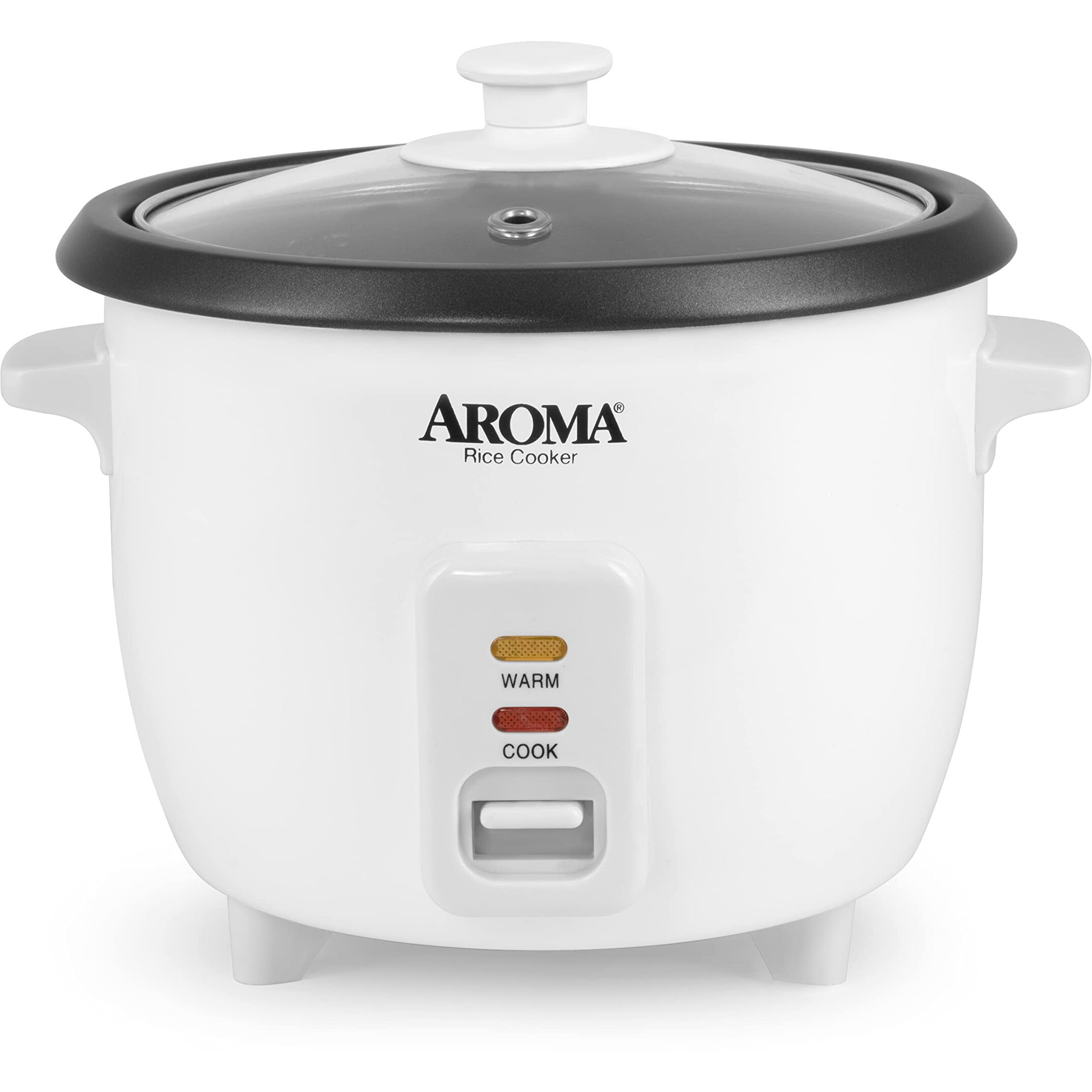 Aroma Housewares Aroma 6-Cup (Cooked) 1.5 Qt. One Touch Rice Cooker, White (Arc-363Ng), 6 Cup Cooked/ 3 Cup Uncook/ 1.5 Qt.