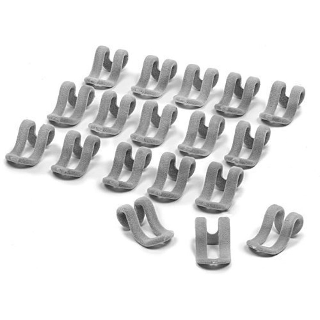 Mollensiuer 20Pcs Mini Cascading Hooks Clothes Hanger Rack Connector For Plastic Metal Wood Flocked Hangers (Gray)