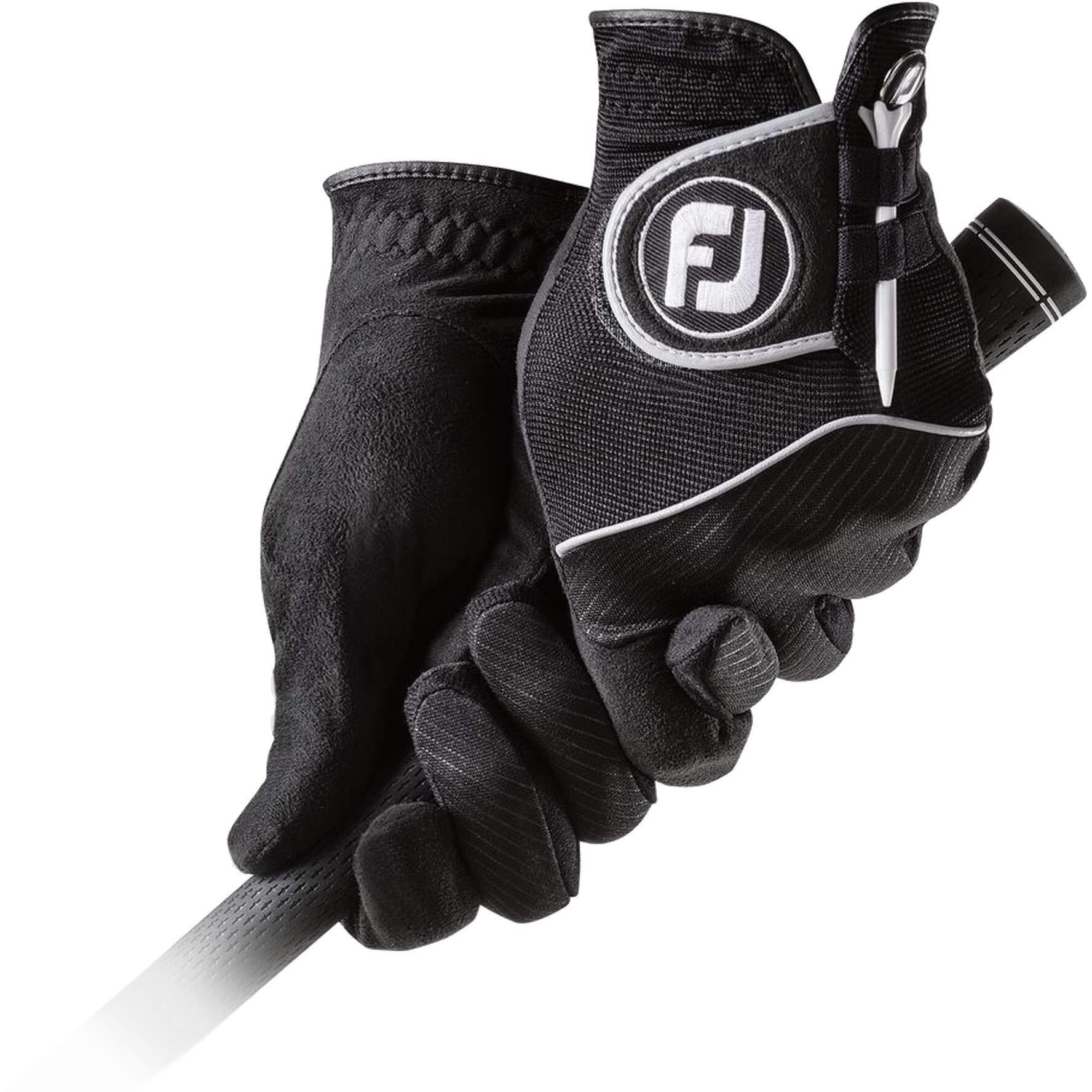 Footjoy Men's Raingrip Pair Golf Glove Black Cadet Medium, Pair