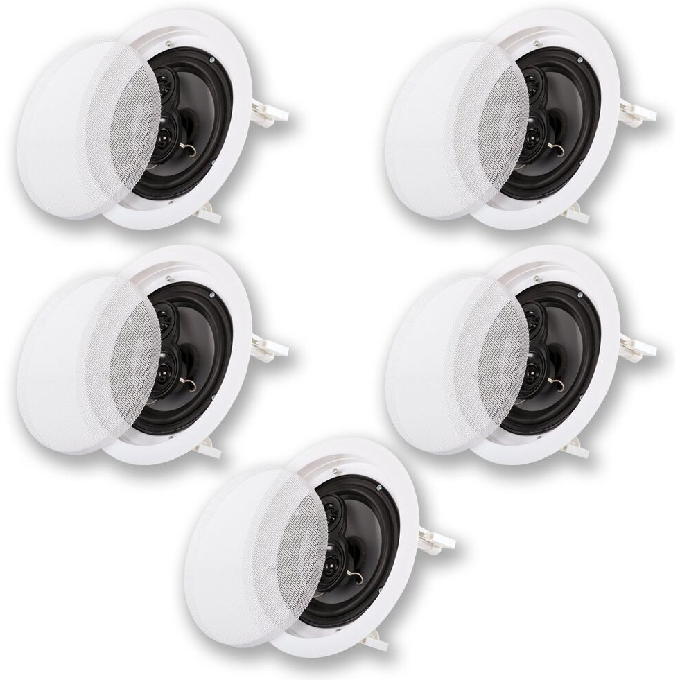 Acoustic Audio Cs-Ic63 In Ceiling 6.5"" Home Theater 5 Speaker Set 3 Way 1500 Watt Cs-Ic63-5S