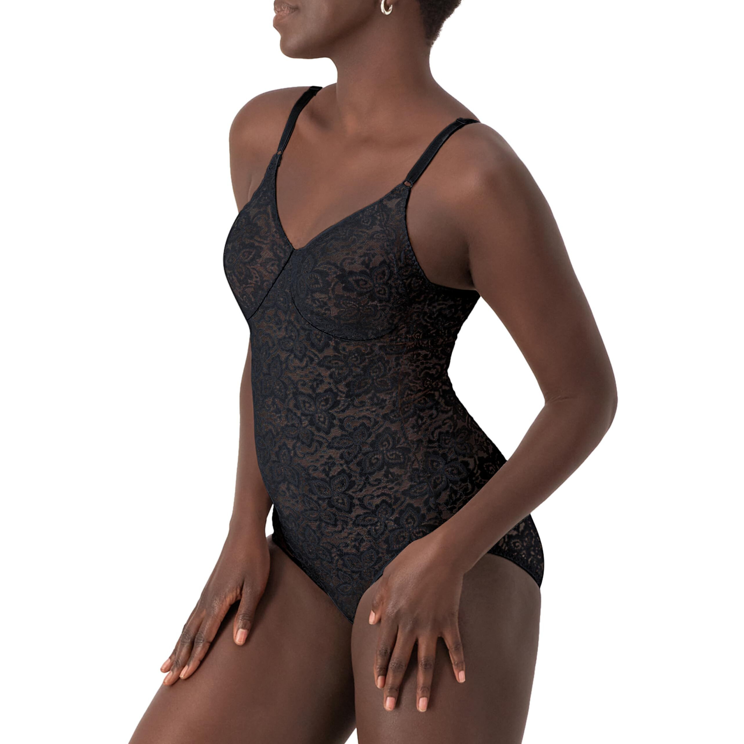 Bali Womens Shapewear Firm Control Lace N Smooth Built-In Bra Body Shaper Fajas Df8L10