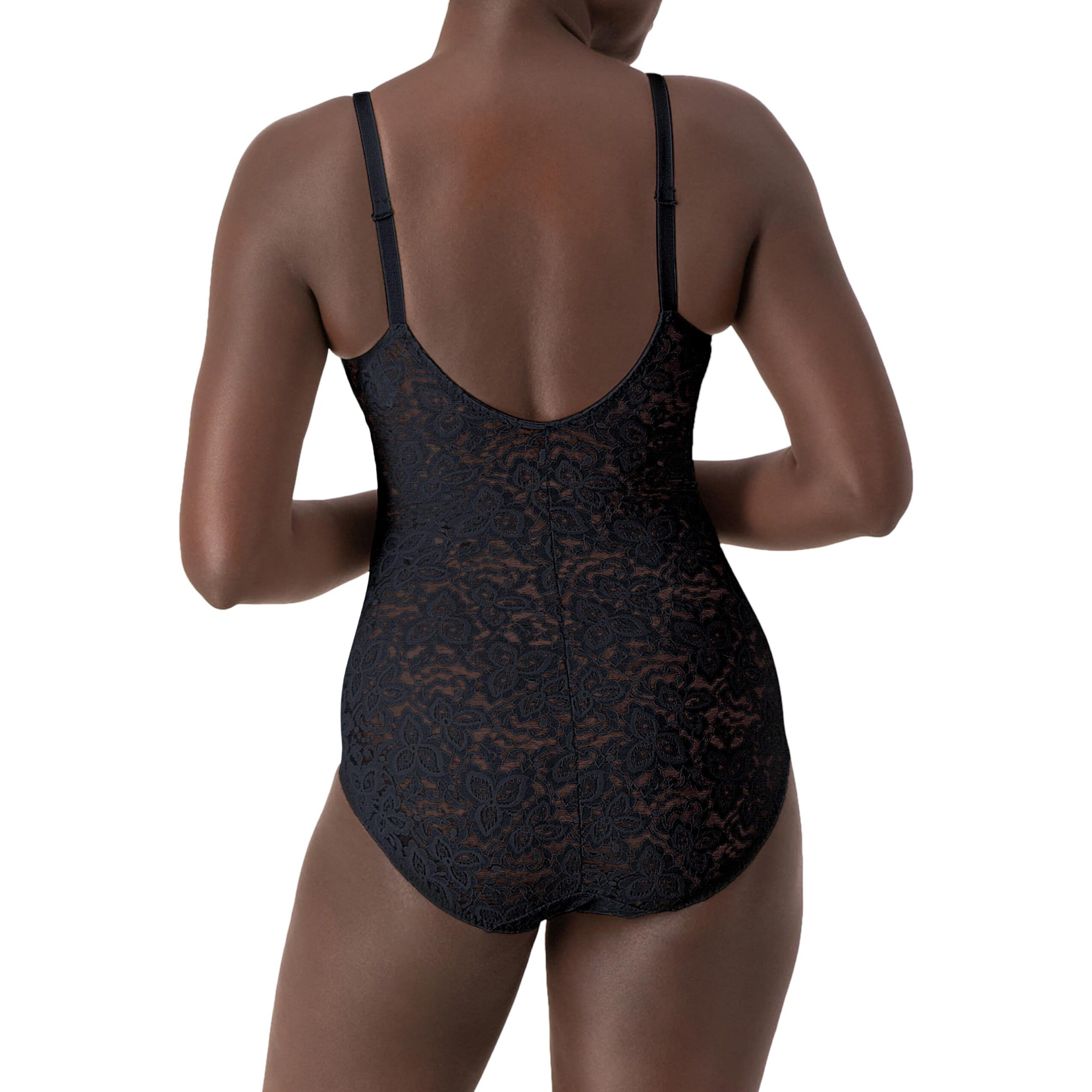 Bali Womens Shapewear Firm Control Lace N Smooth Built-In Bra Body Shaper Fajas Df8L10