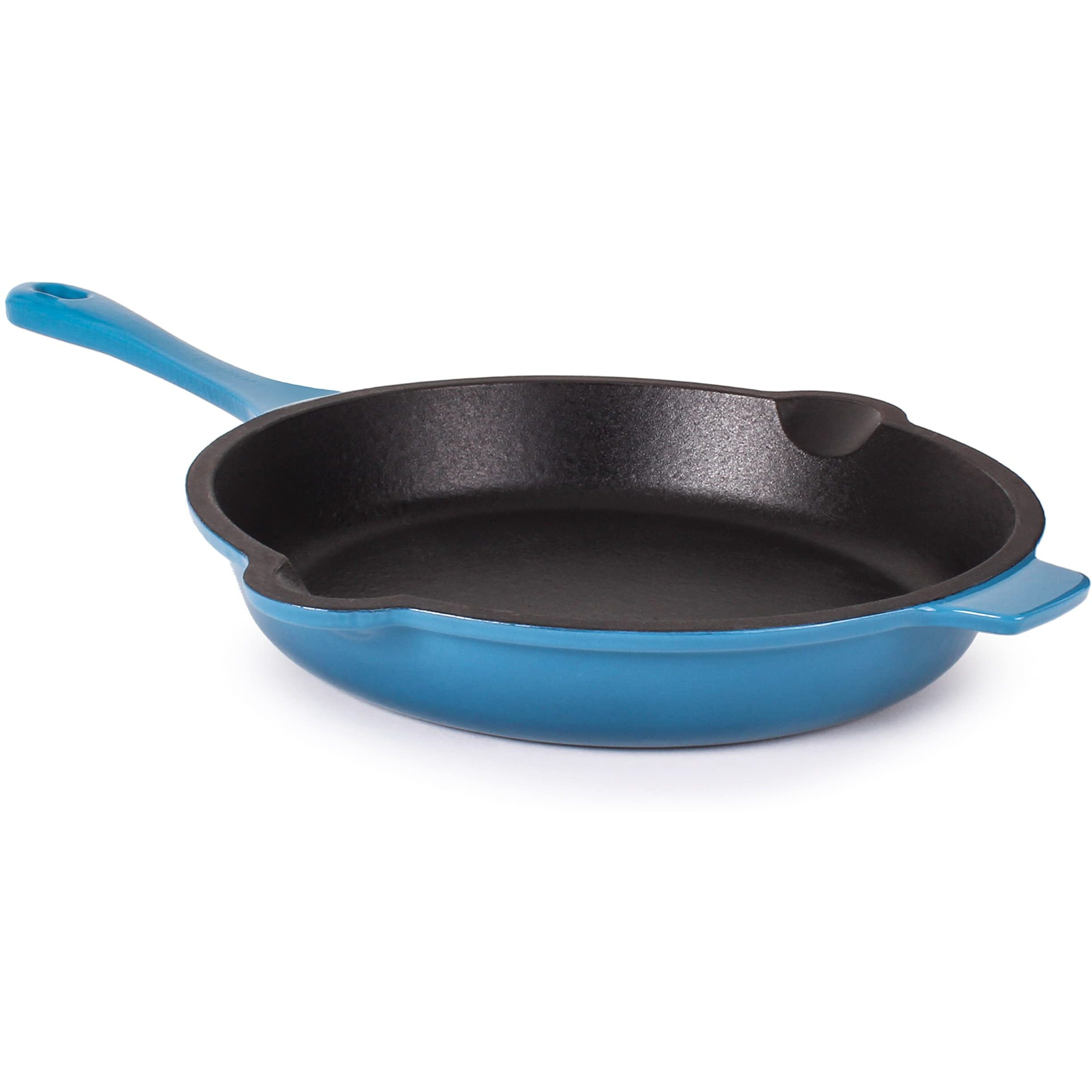 Berghoff Neo 10"" Enameled Cast Iron Fry Pan, Even Heat, Induction Cooktop Compatible, Oven Safe Up To 400F, Blue