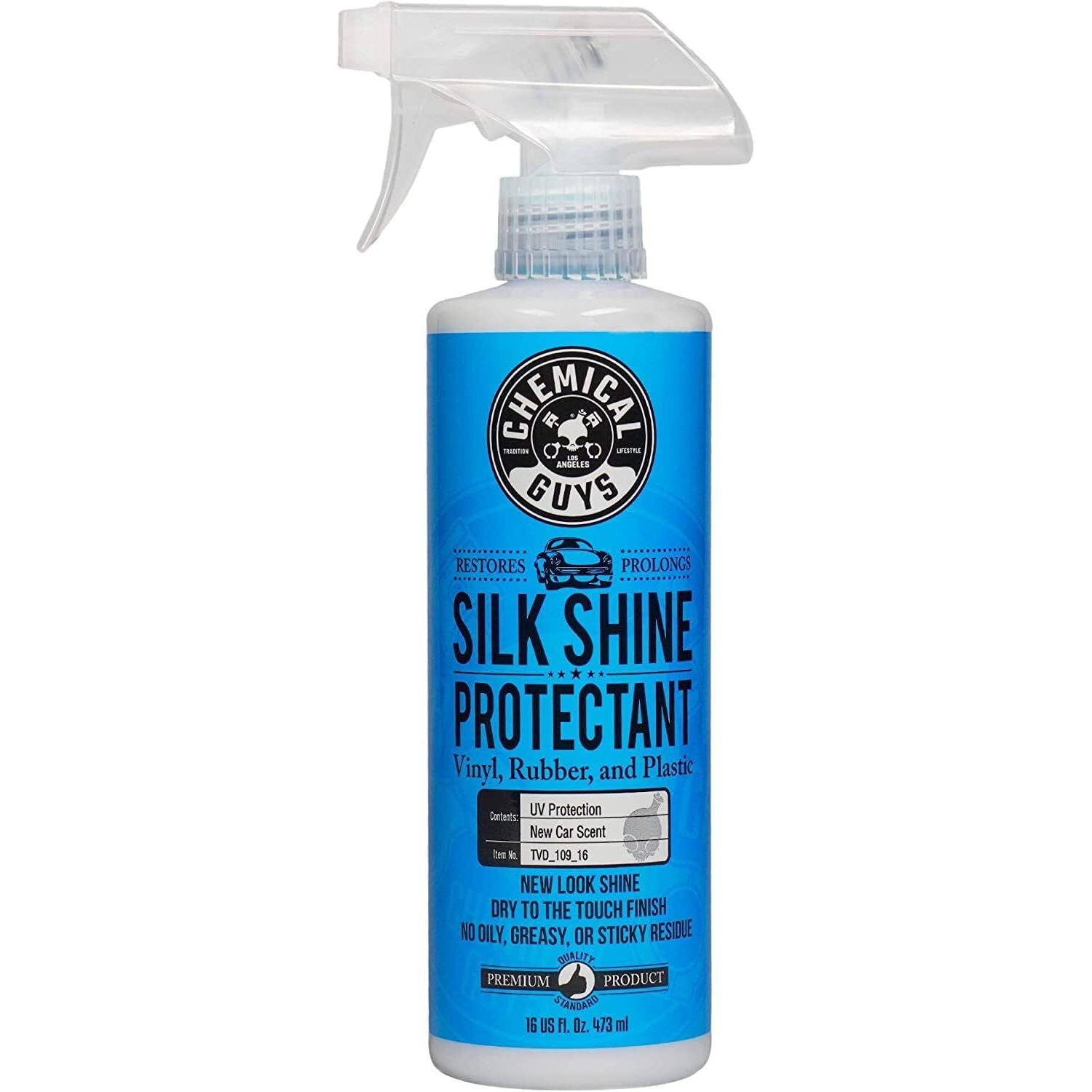 Chemical Guys Tvd_109_16 Silk Shine Spray-Able Dry-To-The-Touch Dressing And Protectant For Tires, Trim, Vinyl, Plastic And More, Safe For Cars, Trucks, Motorcycles, Rvs & More, 16 Fl Oz
