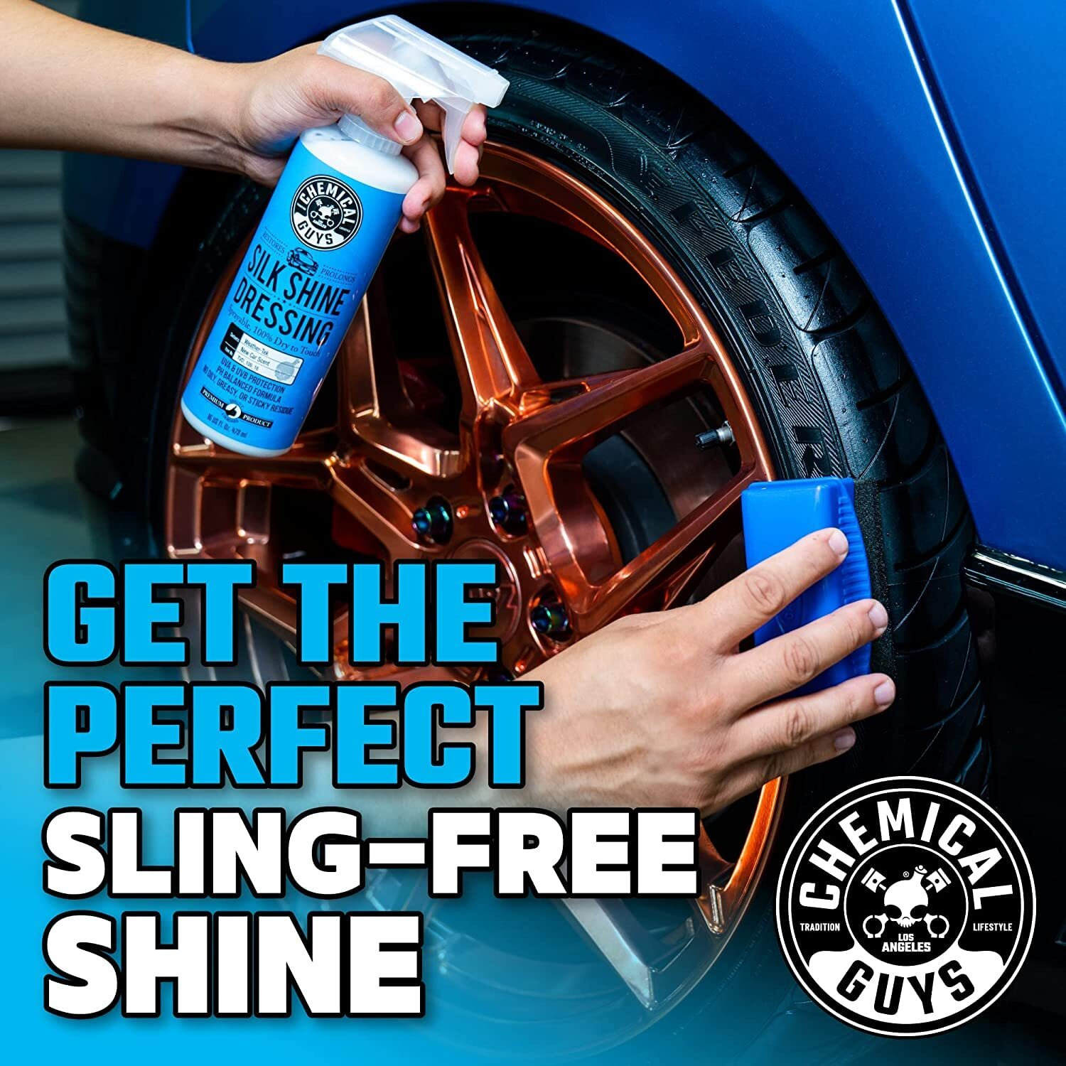 Chemical Guys Tvd_109_16 Silk Shine Spray-Able Dry-To-The-Touch Dressing And Protectant For Tires, Trim, Vinyl, Plastic And More, Safe For Cars, Trucks, Motorcycles, Rvs & More, 16 Fl Oz