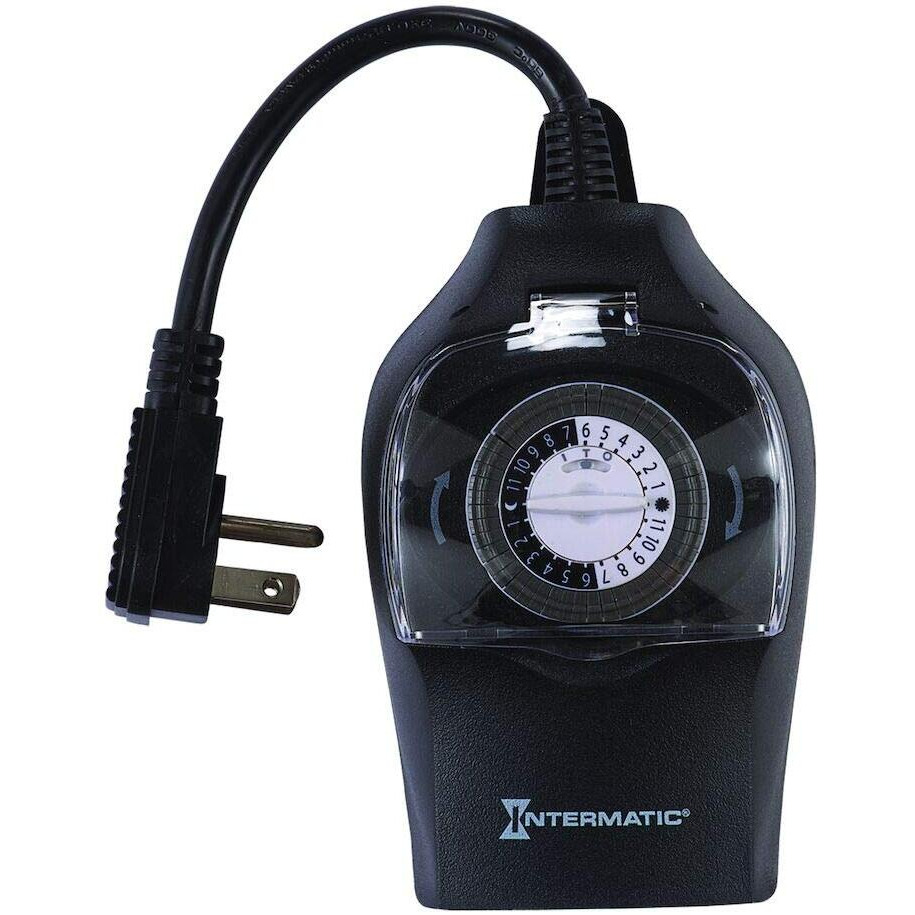 Intermatic Hb35K Outdoor Timer, 2 Outlet, Black