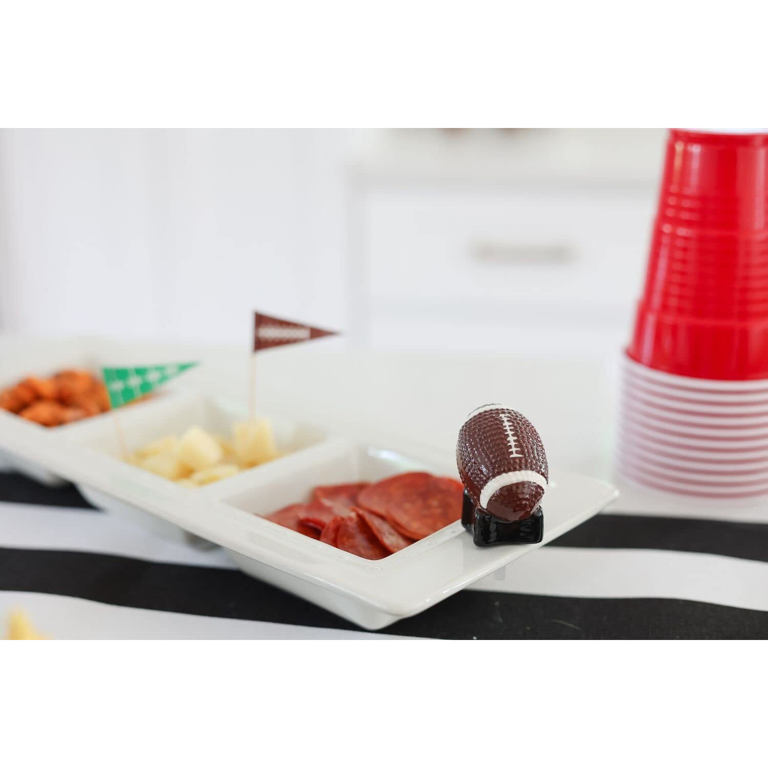 Nora Fleming Touchdown (Football) - Hand-Painted Ceramic Game Day Decor - Minis For The Home And Office