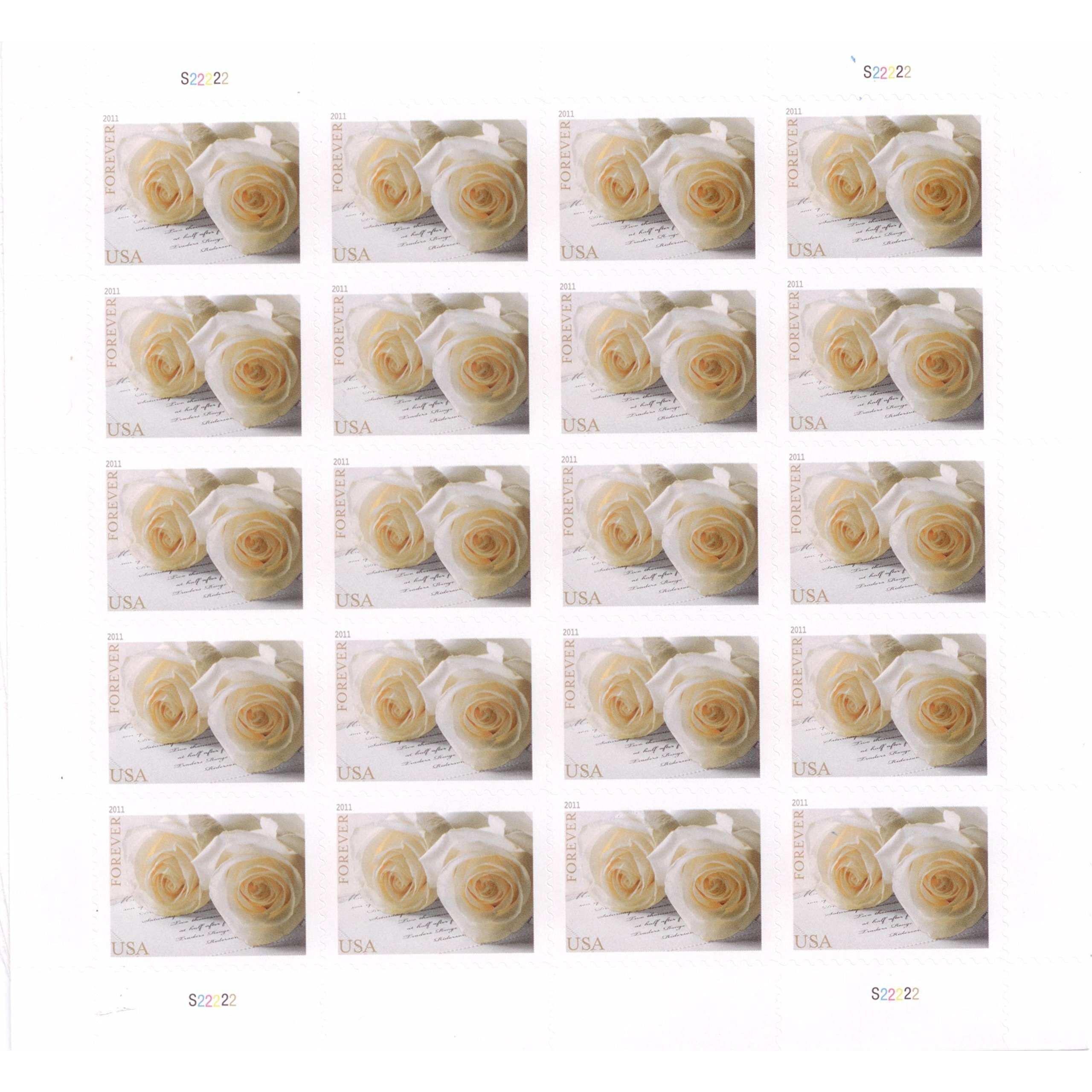 Usps 575900 Series Wedding Roses Commemorative Stamp Scott 4520 Sheet Of 20 Forever Stamps