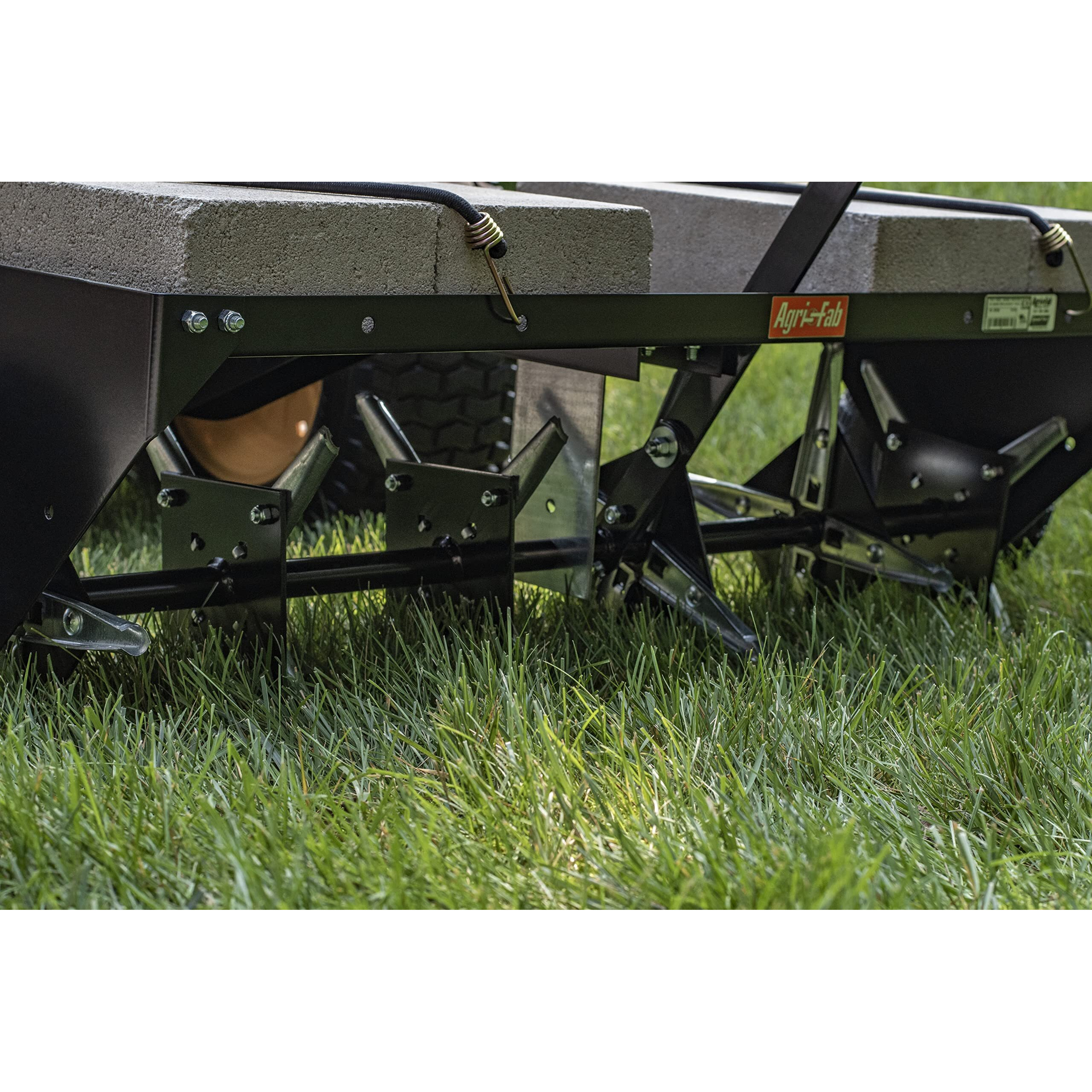 Agri-Fab 45-0518 40"" Tow Behind Lawn Plug Aerator With Universal Hitch Designed To Pull Behind Lawn & Garden Tractors
