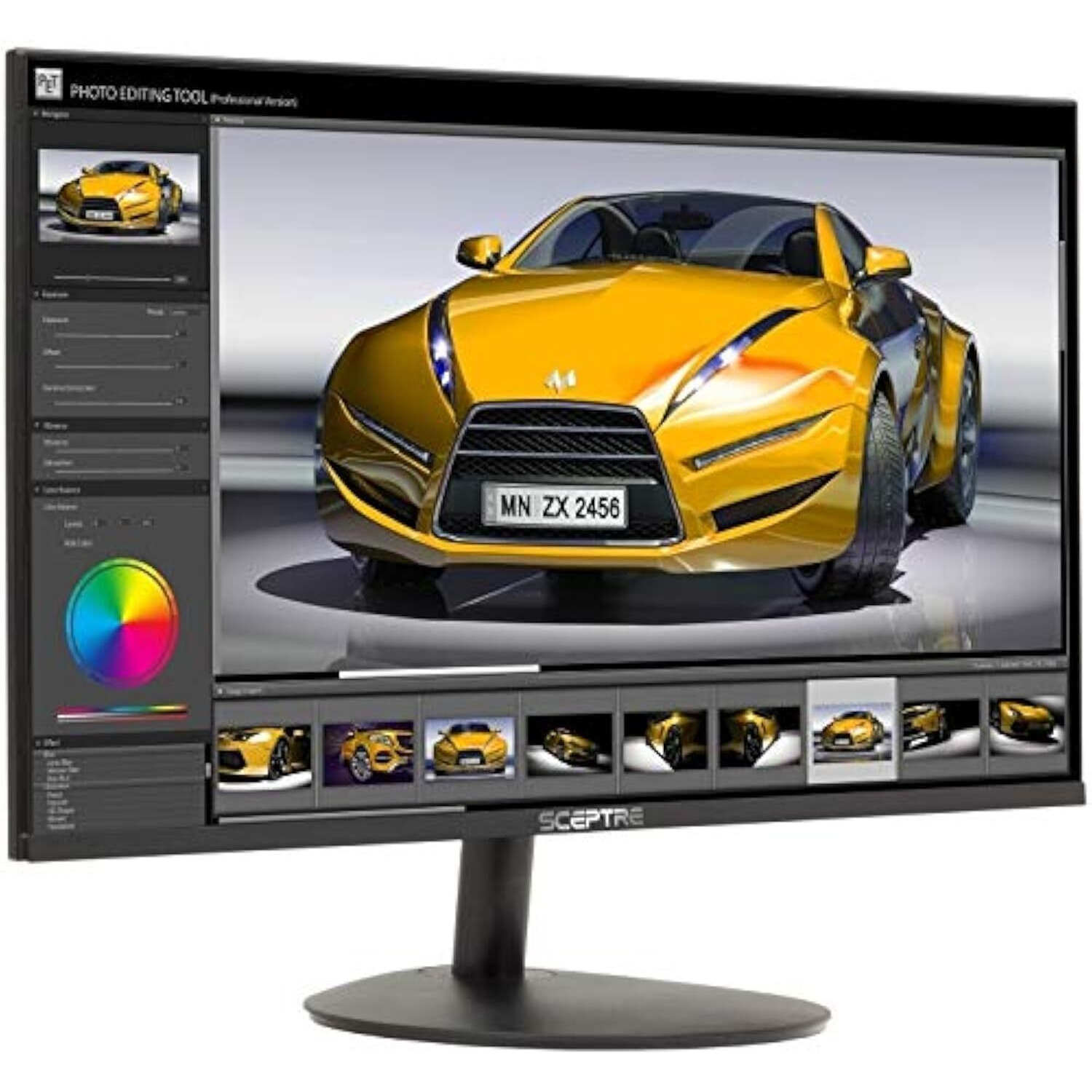Sceptre 24"" Frameless Ultra Thin 1080P Led Monitor Up To 75Hz Hdmi Vga Speakers, Freesync Compatible Machine Black 2020 (E248W-1920Rs)