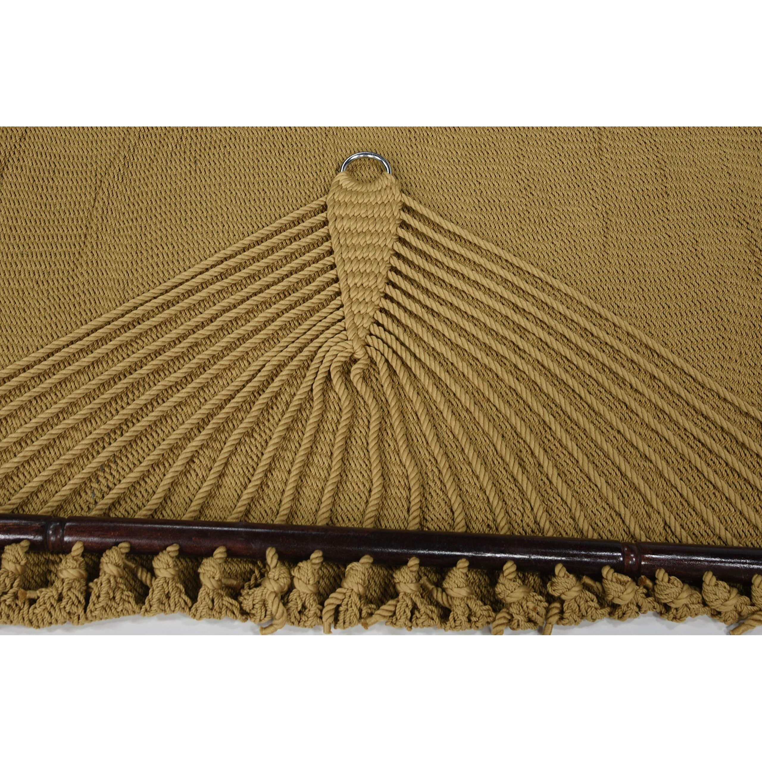 Jumbo Caribbean Hammock - 55 Inch - Soft-Spun Polyester - Tan