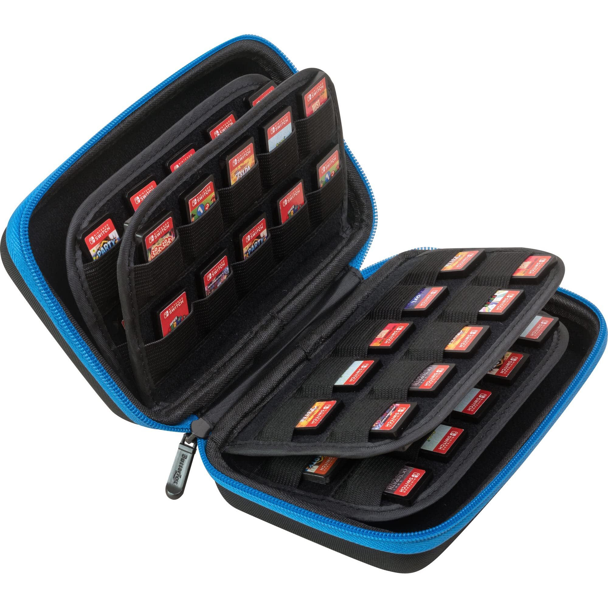 Butterfox 45 Switch Game Case For Nintendo Switch, Switch Game Card Storage Holder Or Ps Vita Or Sd Memory Card Case (45 Game + 12 Microsd)